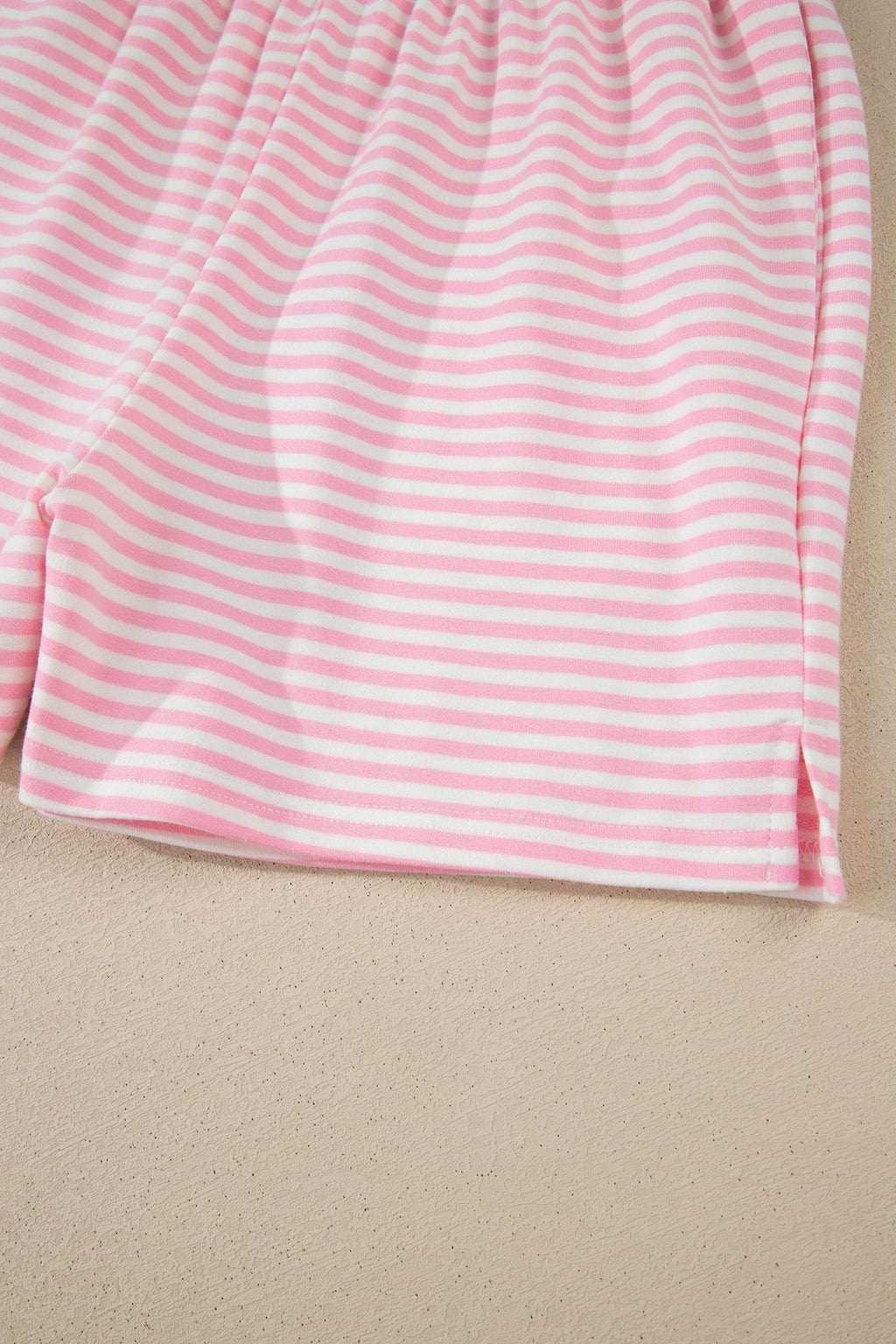 Stripe Oversize Mock Neck Sweatshirt & Shorts Set - Rooted & Reckless Co.