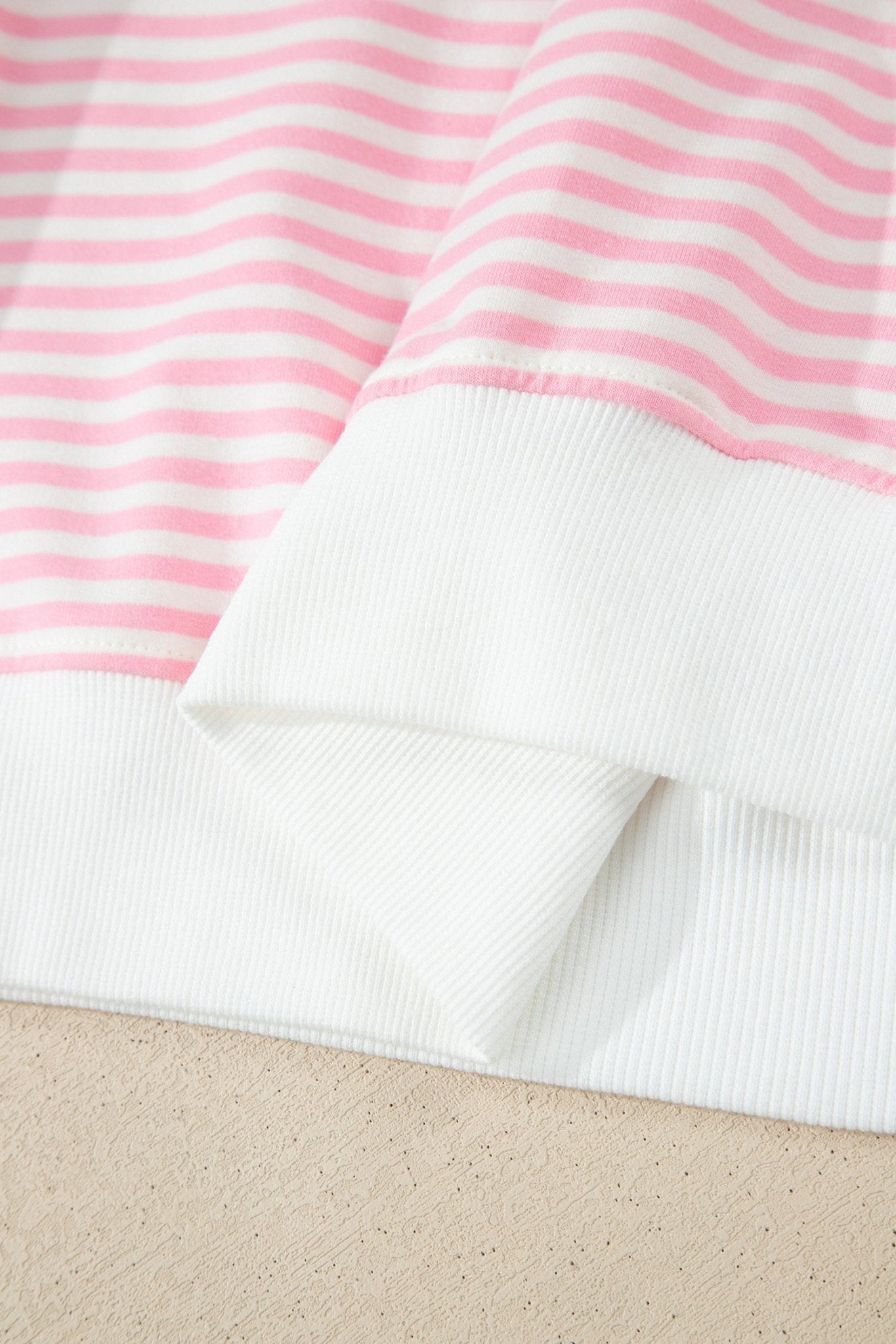 Stripe Oversize Mock Neck Sweatshirt & Shorts Set - Rooted & Reckless Co.