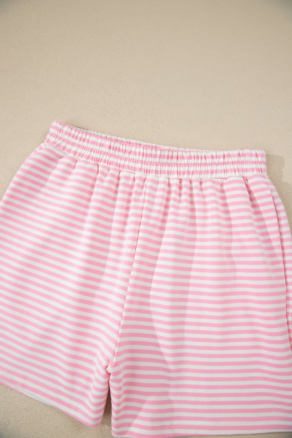 Stripe Oversize Mock Neck Sweatshirt & Shorts Set - Rooted & Reckless Co.