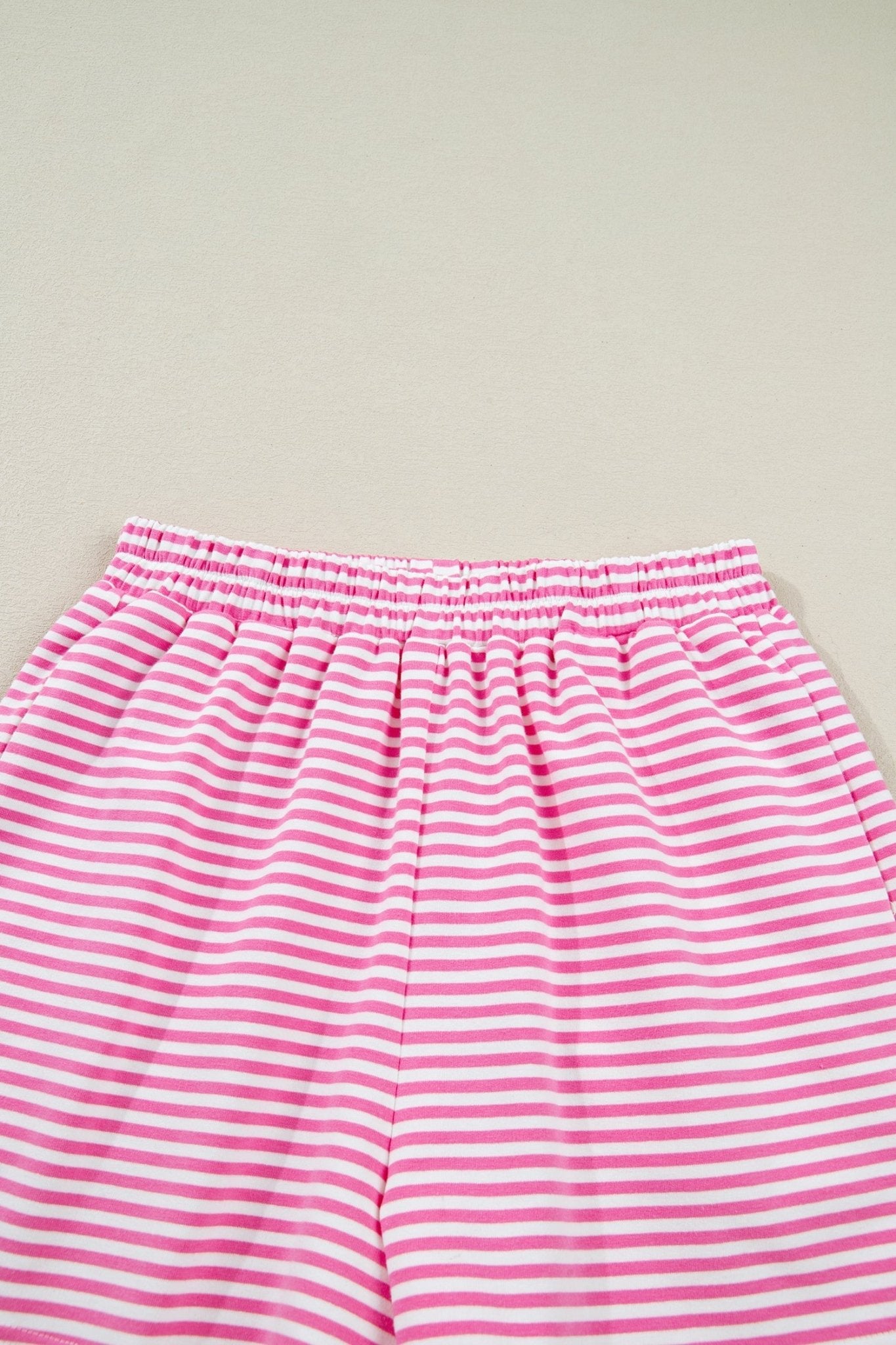 Stripe Oversize Mock Neck Sweatshirt & Shorts Set - Rooted & Reckless Co.
