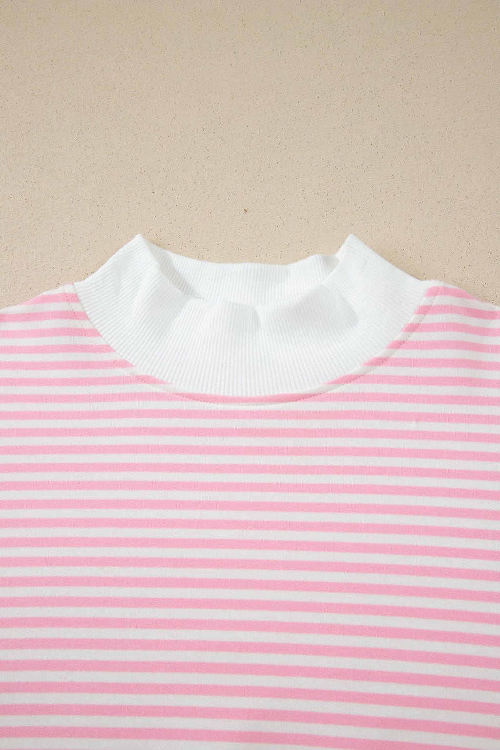 Stripe Oversize Mock Neck Sweatshirt & Shorts Set - Rooted & Reckless Co.