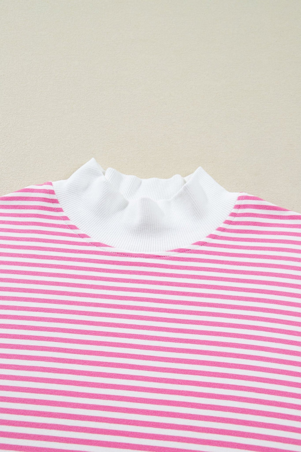 Stripe Oversize Mock Neck Sweatshirt & Shorts Set - Rooted & Reckless Co.