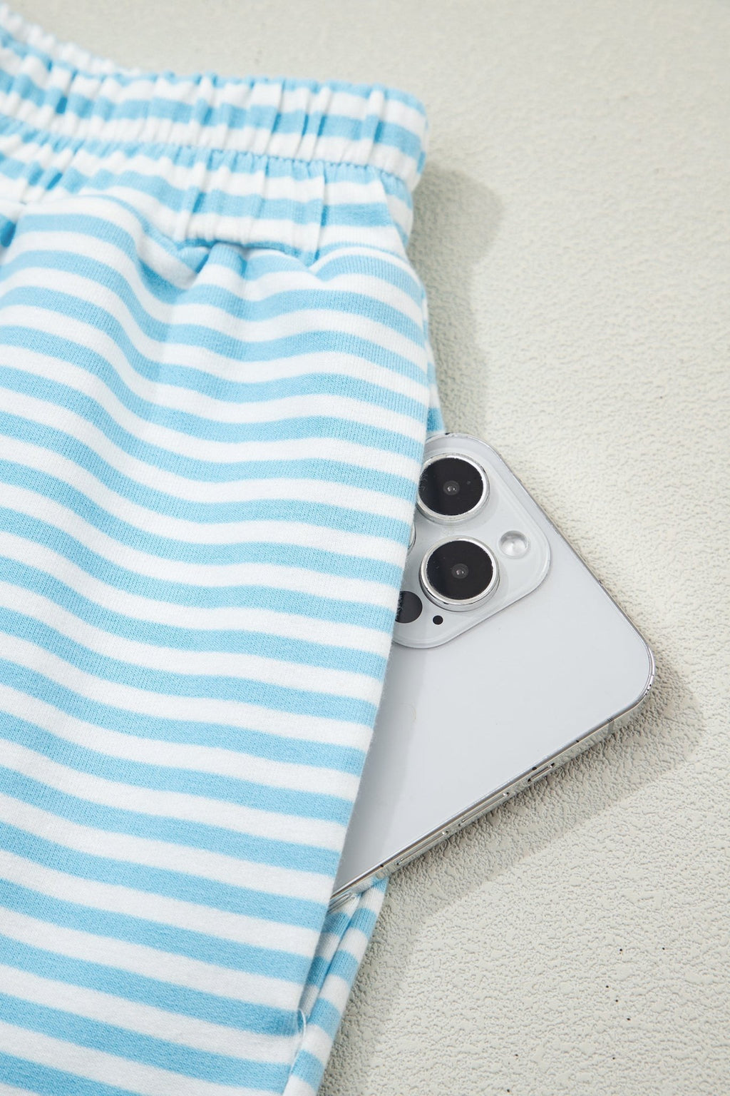 Stripe Oversized Mock Neck Sweatshirt & Shorts Set - Rooted & Reckless Co.