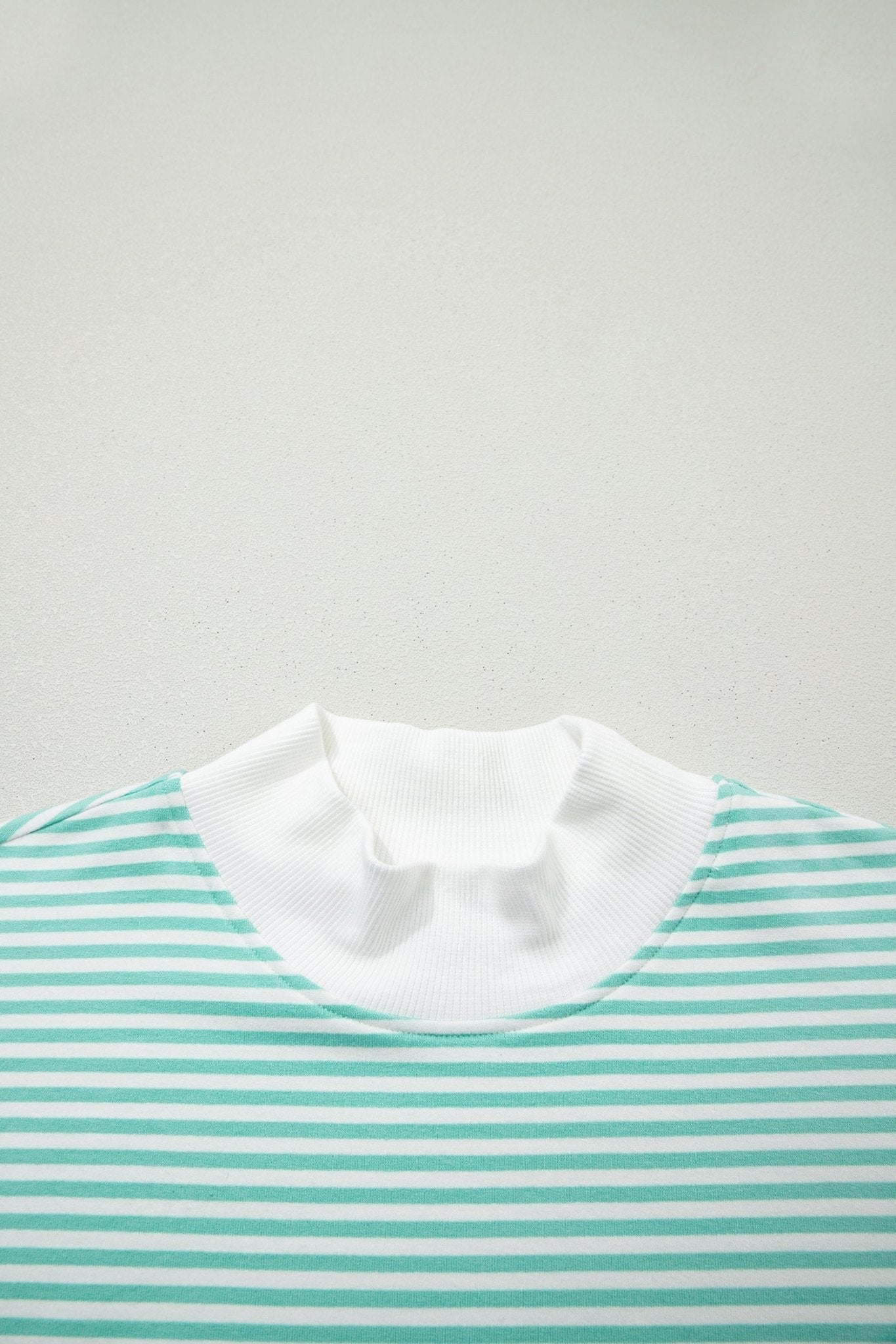 Stripe Oversized Mock Neck Sweatshirt & Shorts Set - Rooted & Reckless Co.