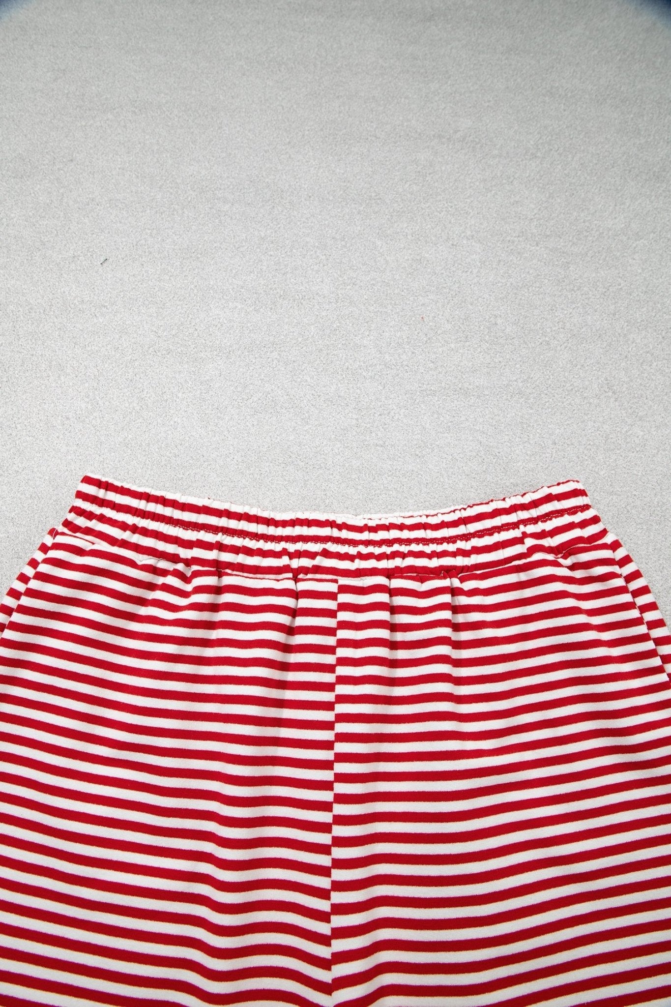 Stripe Oversized Mock Neck Sweatshirt & Shorts Set - Rooted & Reckless Co.