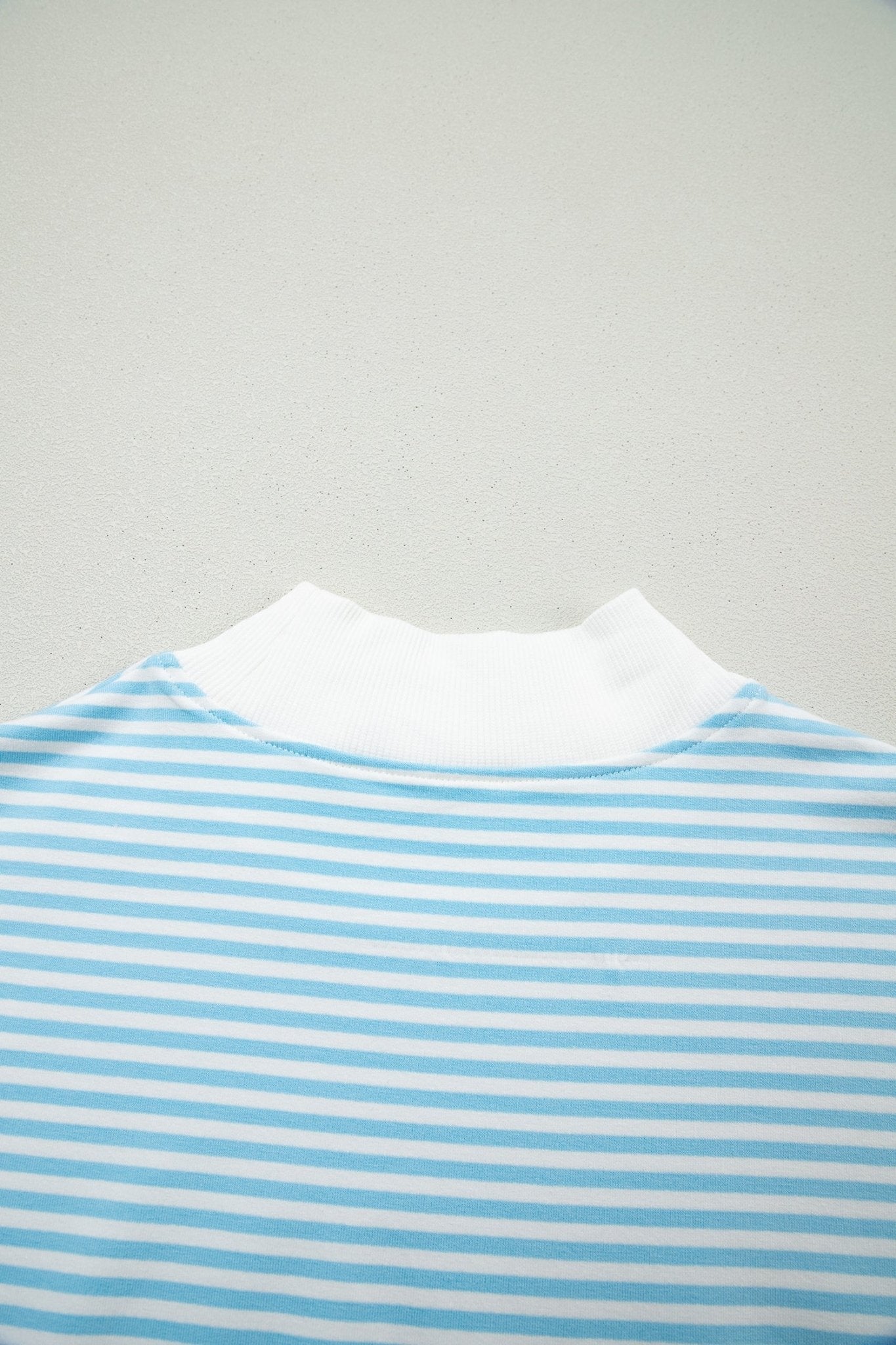 Stripe Oversized Mock Neck Sweatshirt & Shorts Set - Rooted & Reckless Co.