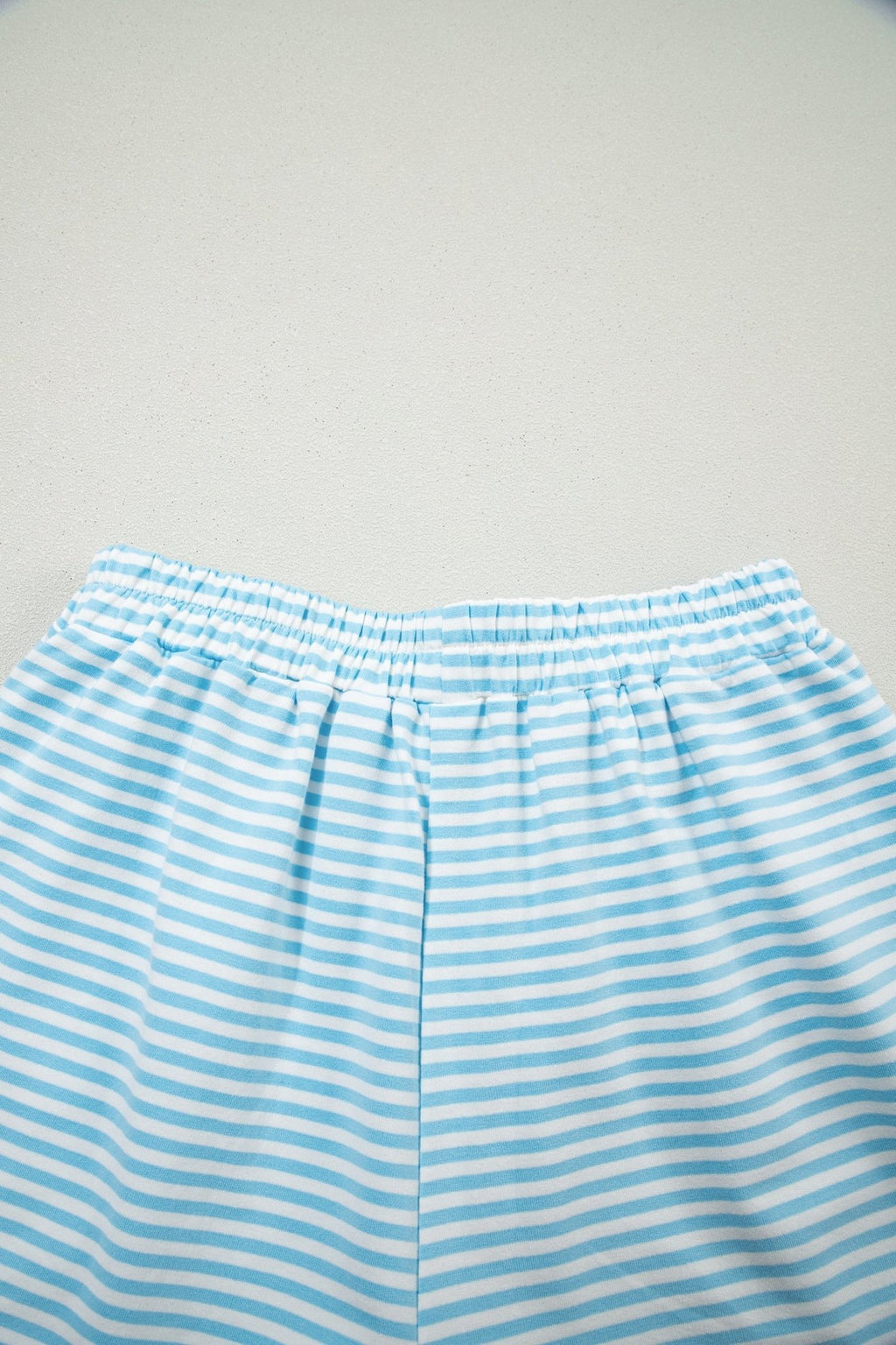 Stripe Oversized Mock Neck Sweatshirt & Shorts Set - Rooted & Reckless Co.
