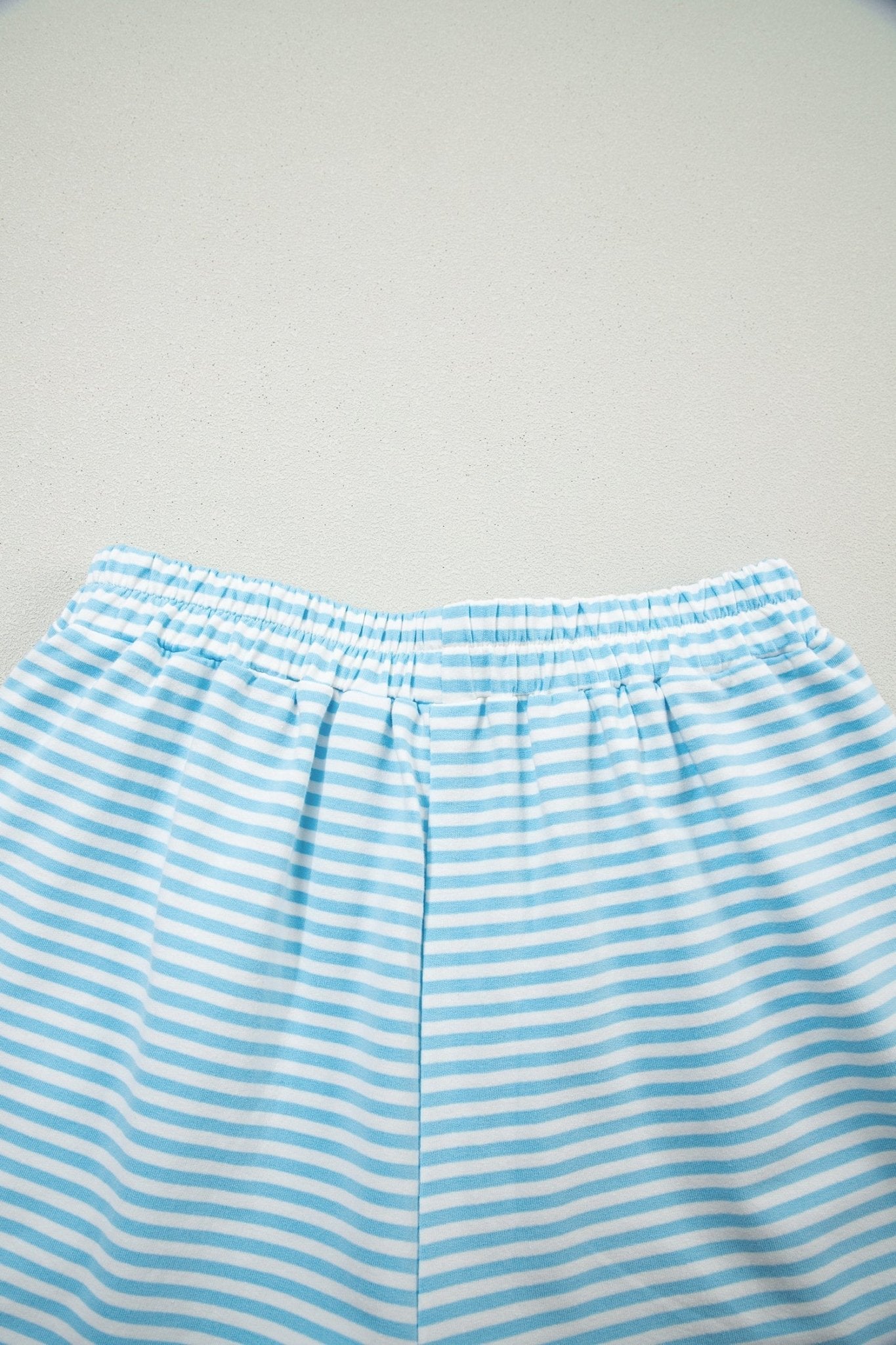 Stripe Oversized Mock Neck Sweatshirt & Shorts Set - Rooted & Reckless Co.