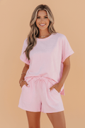 Stripe Oversized Tee & Drawstring Shorts Set - Rooted & Reckless Co.