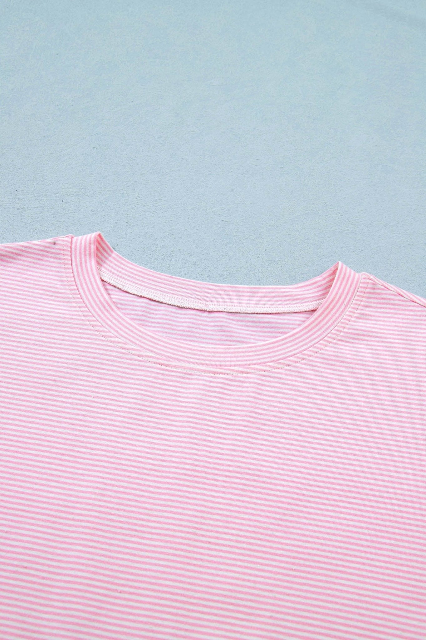 Stripe Oversized Tee & Drawstring Shorts Set - Rooted & Reckless Co.