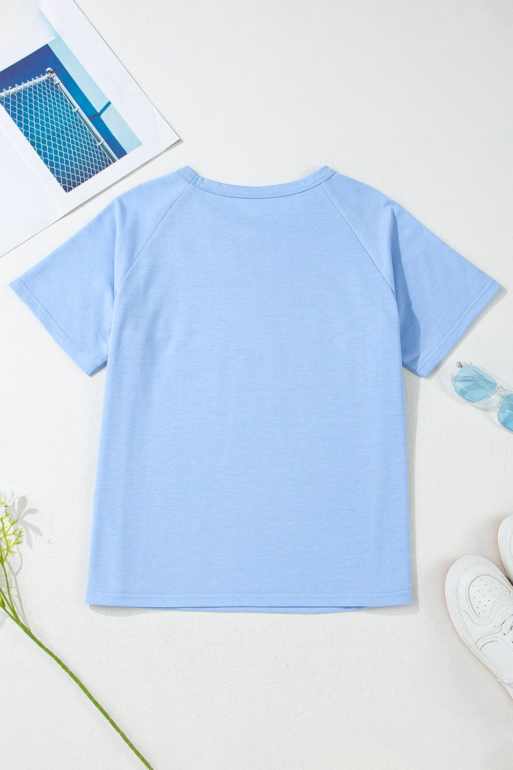 Stripe Patch Front Short Sleeve Tee - Rooted & Reckless Co.