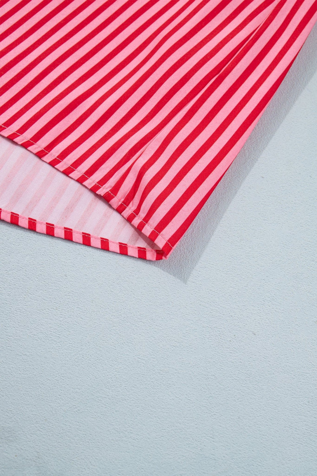 Stripe Patch Pocket Button-Up Long Sleeve Blouse - Rooted & Reckless Co.