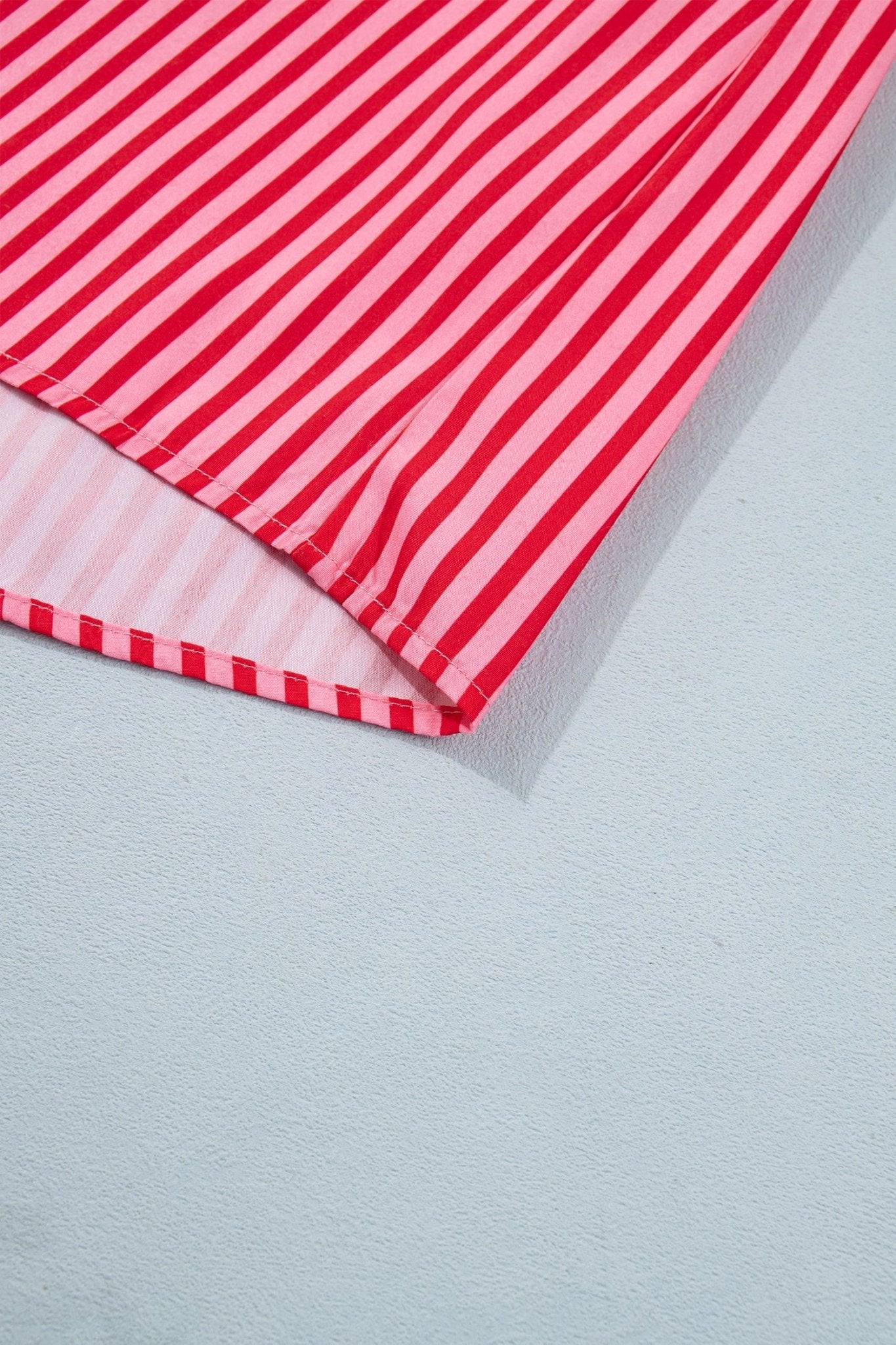 Stripe Patch Pocket Button-Up Long Sleeve Blouse - Rooted & Reckless Co.