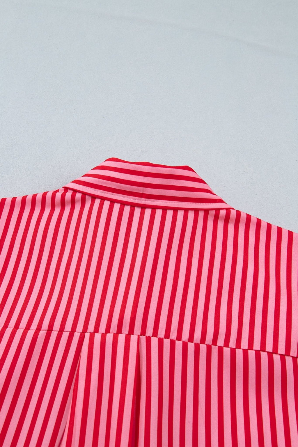 Stripe Patch Pocket Button-Up Long Sleeve Blouse - Rooted & Reckless Co.