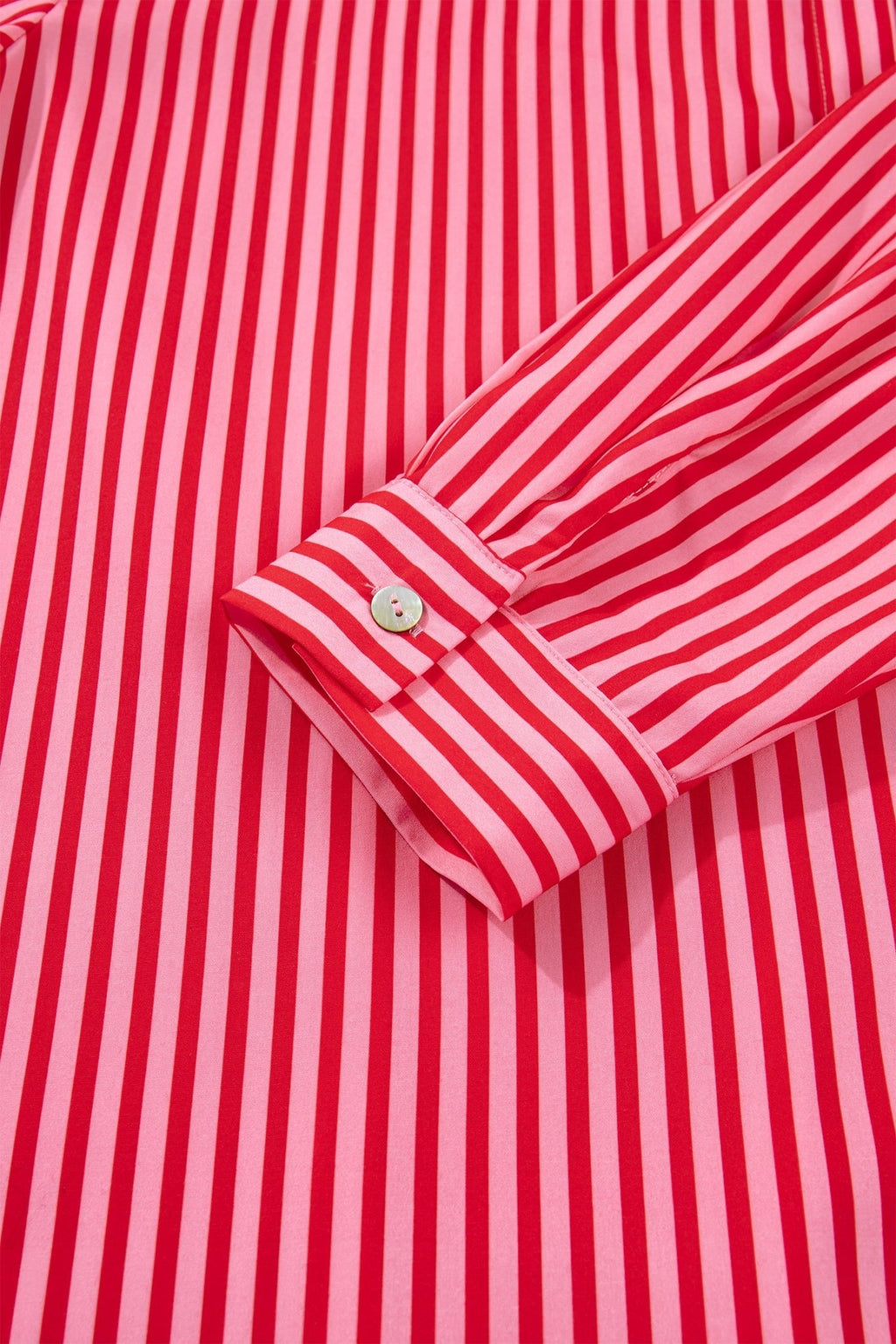 Stripe Patch Pocket Button-Up Long Sleeve Blouse - Rooted & Reckless Co.