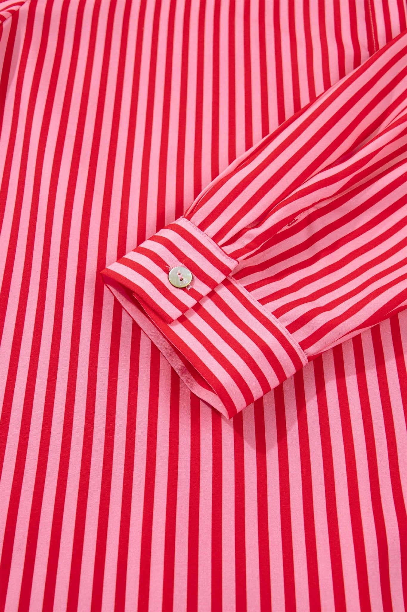 Stripe Patch Pocket Button-Up Long Sleeve Blouse - Rooted & Reckless Co.