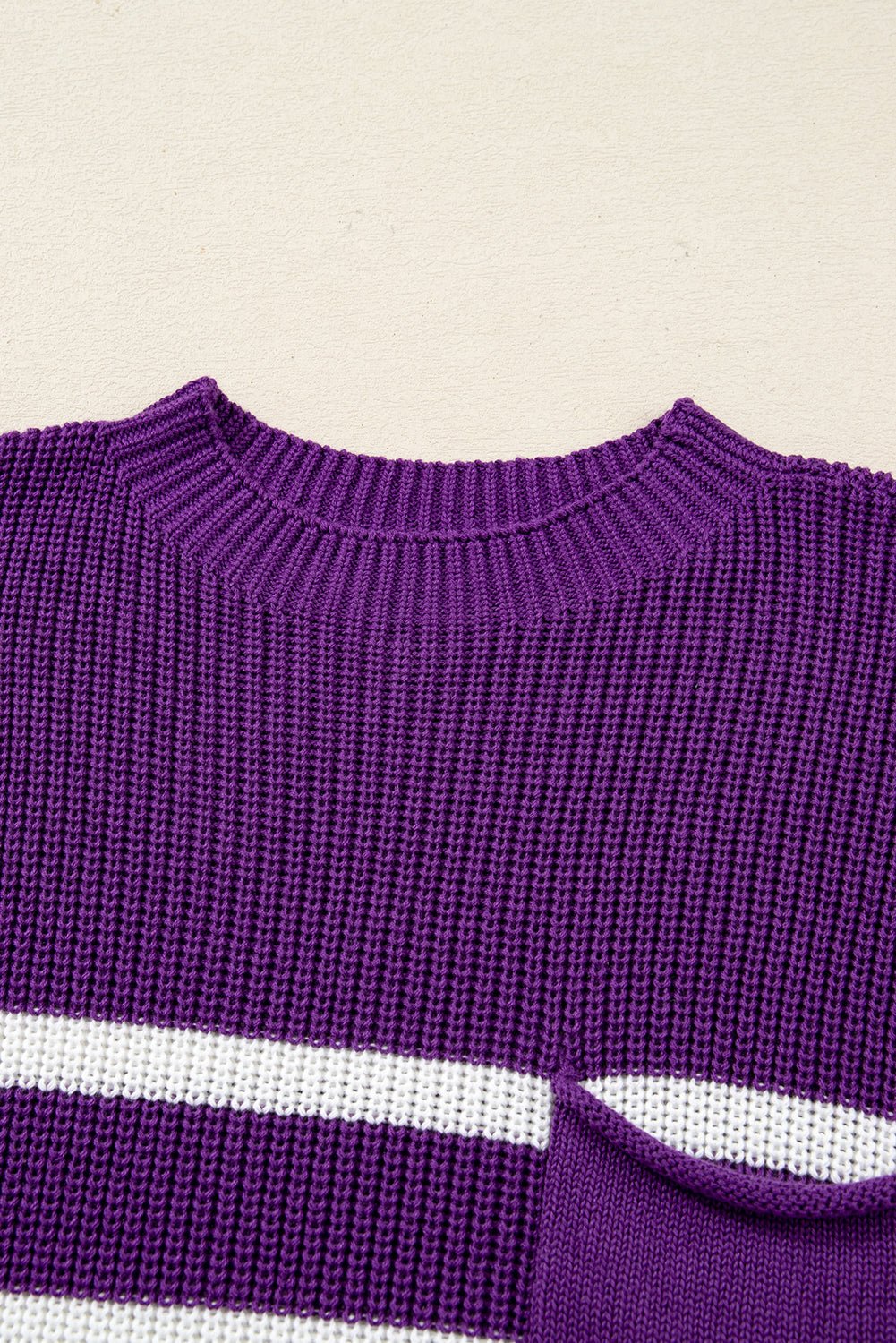 Stripe Patch Pocket Short Sleeve Knit Sweater - Rooted & Reckless Co.
