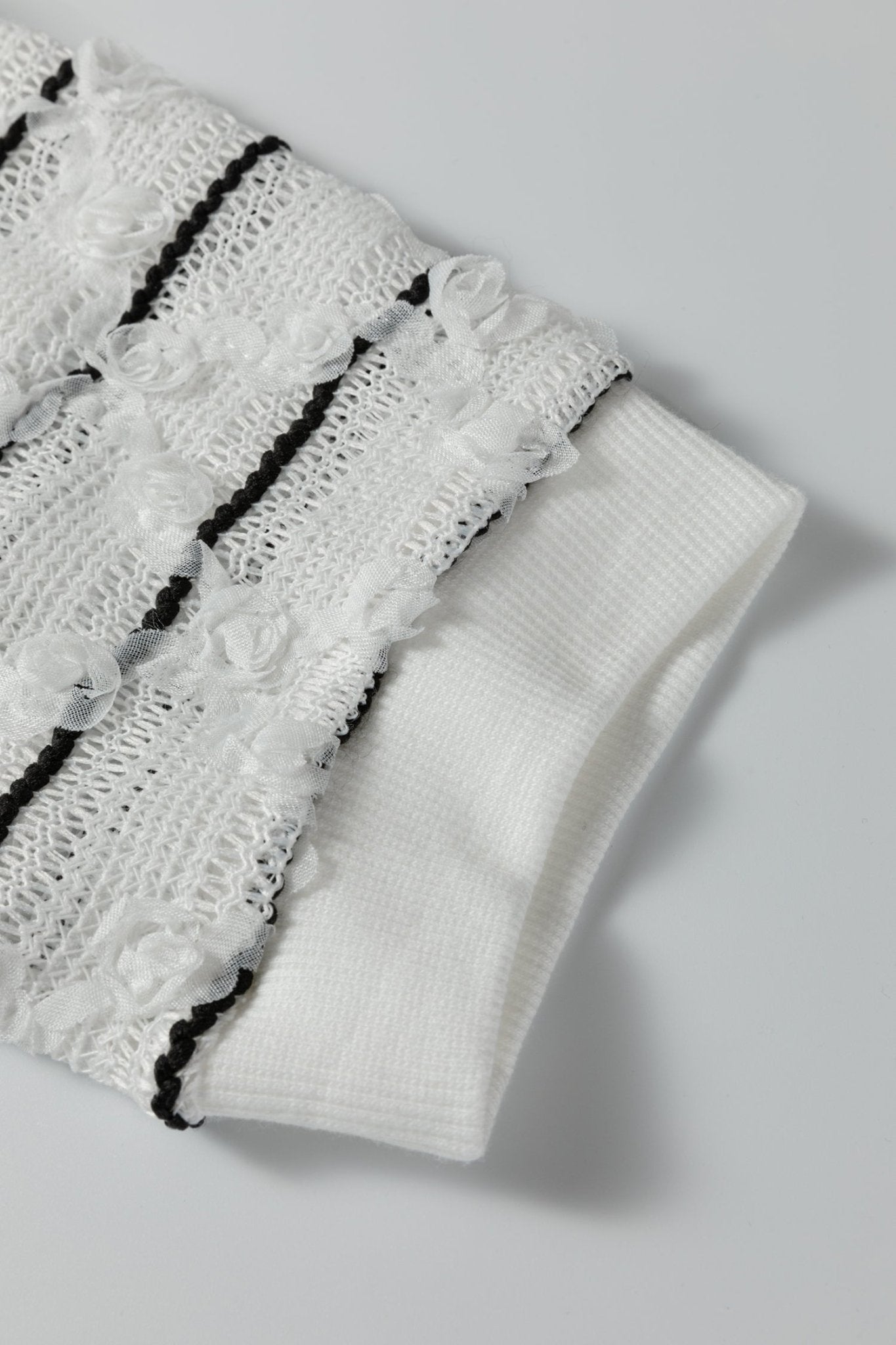 Stripe Patchwork Buttoned V-Neck Ribbed Knit Top - Rooted & Reckless Co.