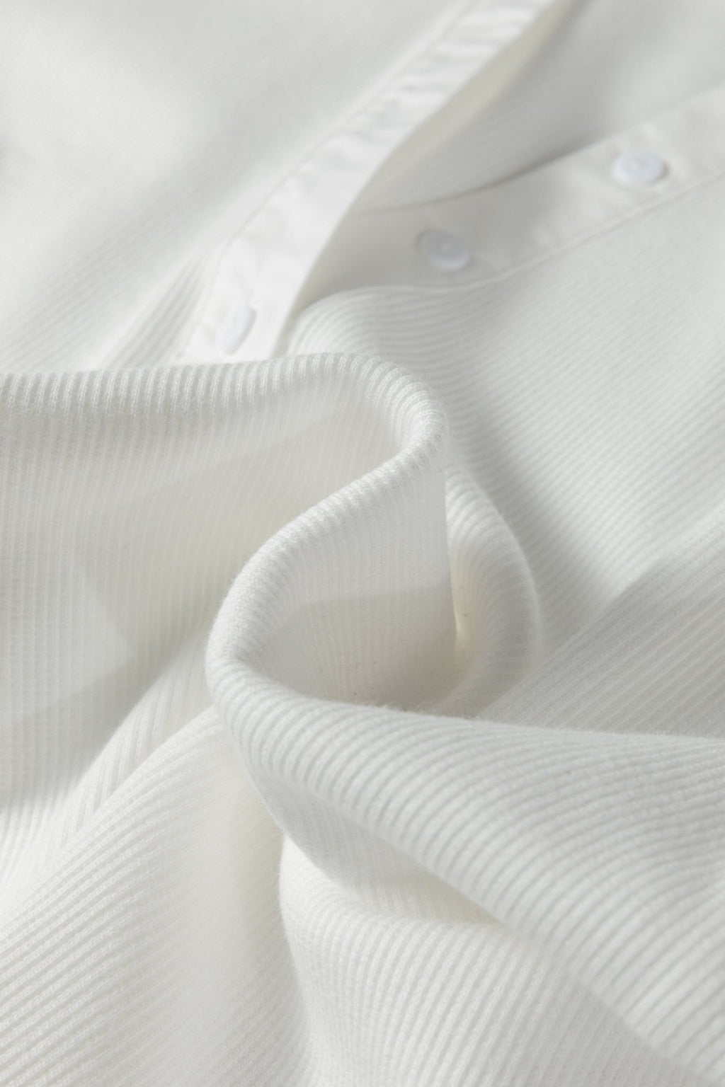 Stripe Patchwork Buttoned V-Neck Ribbed Knit Top - Rooted & Reckless Co.