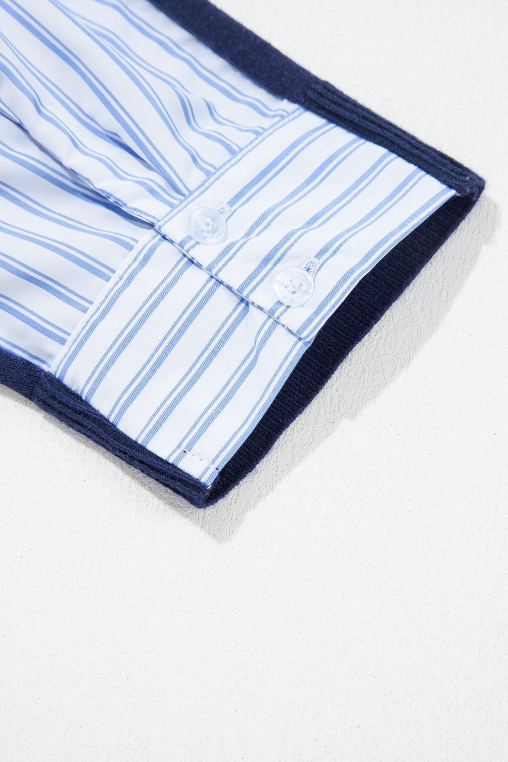 Stripe Patchwork Drop Shoulder 3/4 Sleeve Sweater - Rooted & Reckless Co.