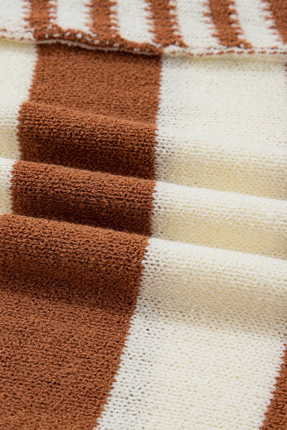 Stripe Patchwork Drop Shoulder Sleeve Sweater - Rooted & Reckless Co.