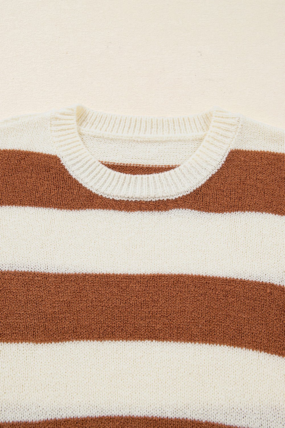 Stripe Patchwork Drop Shoulder Sleeve Sweater - Rooted & Reckless Co.