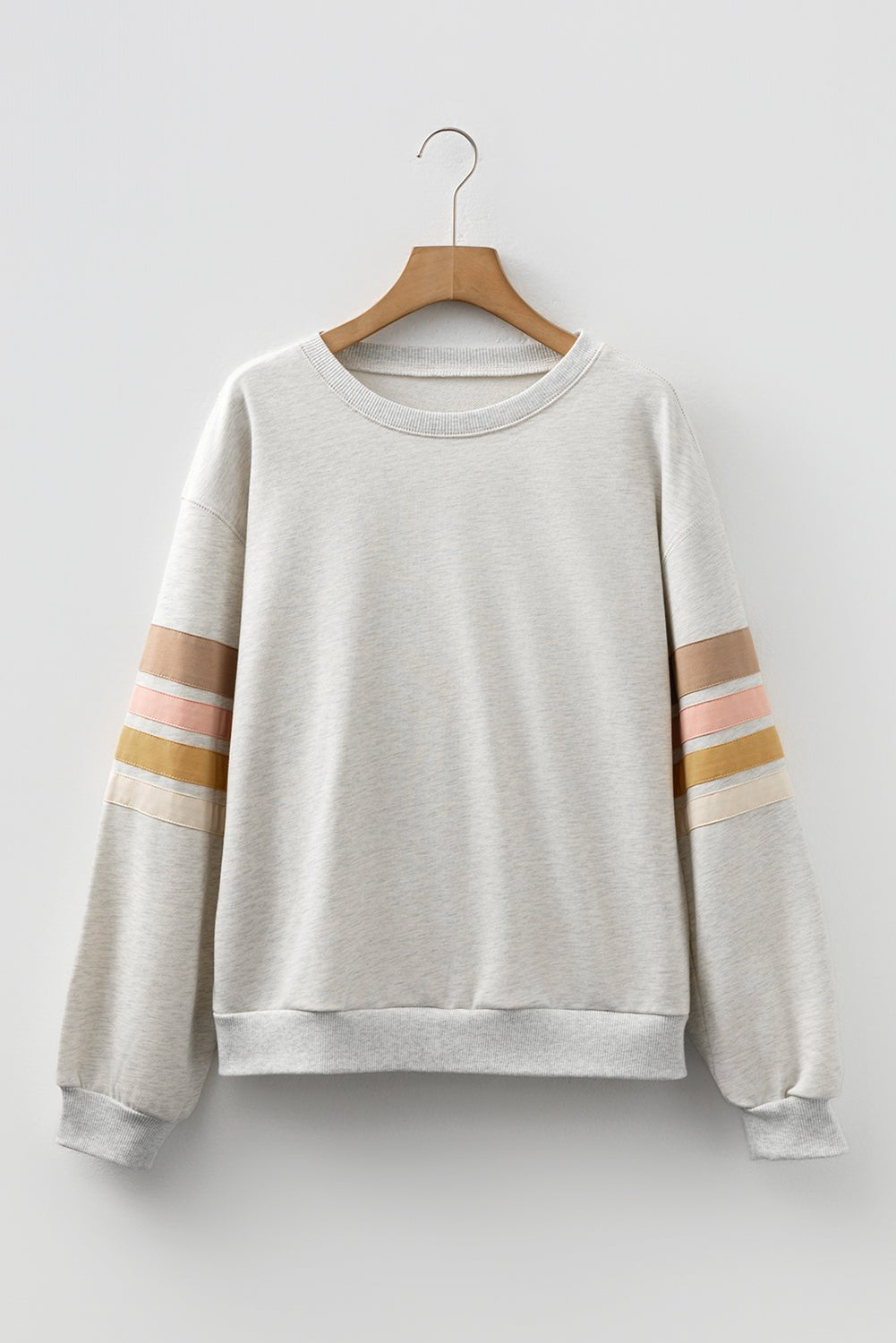 Stripe Patchwork Drop Shoulder Sweatshirt - Rooted & Reckless Co.