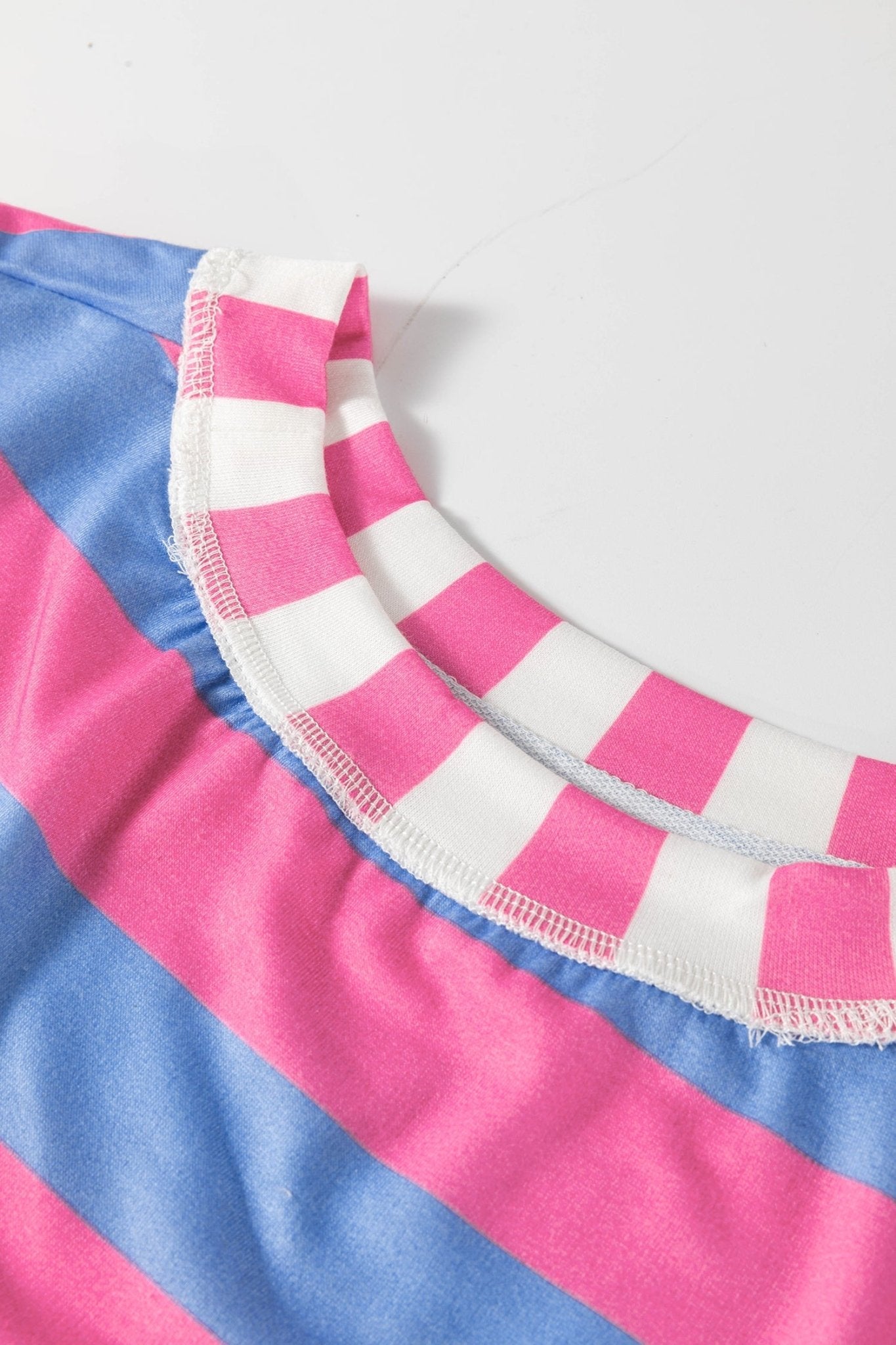 Stripe Patchwork Exposed Seam Oversized Top - Rooted & Reckless Co.