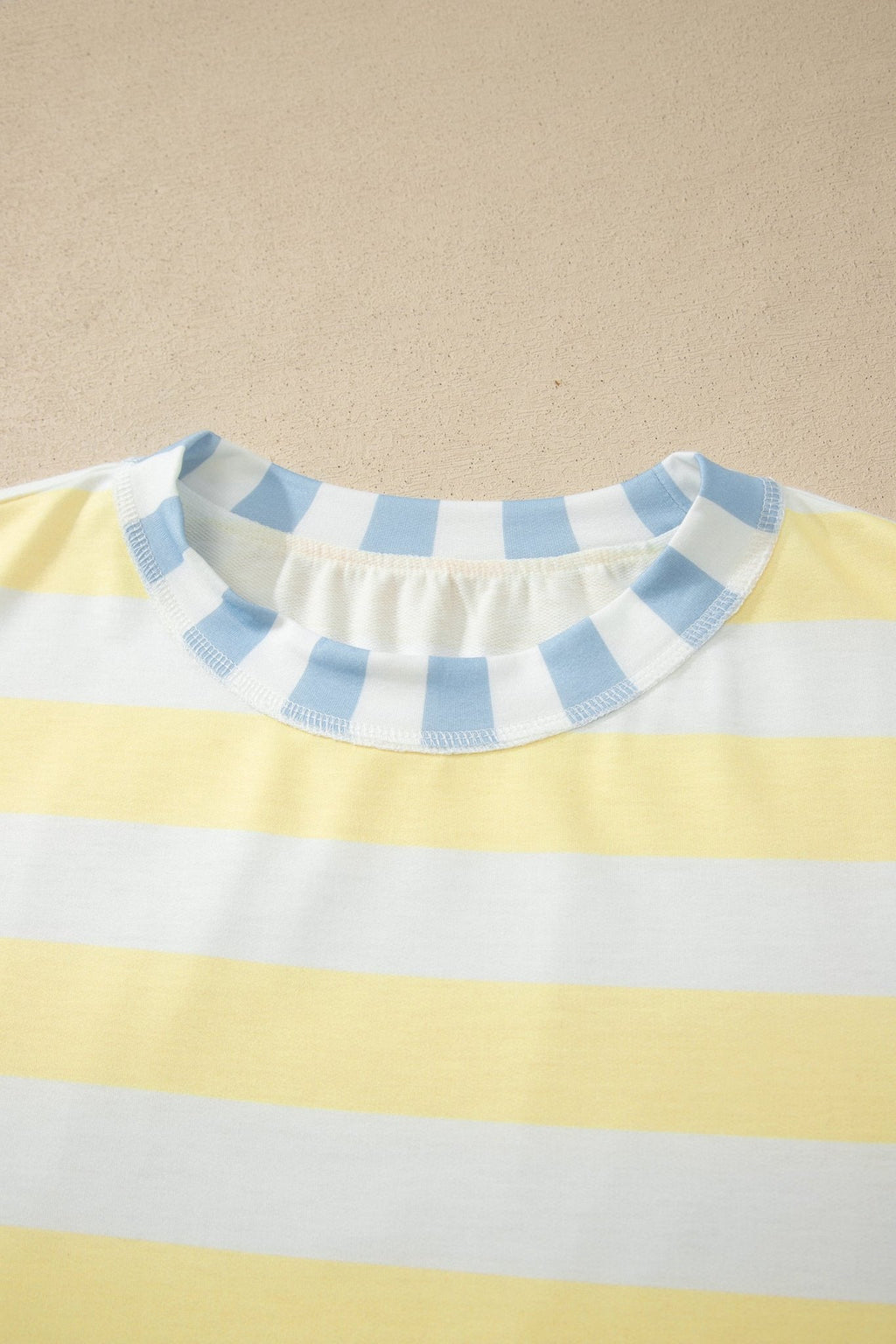 Stripe Patchwork Exposed Seam Oversized Top - Rooted & Reckless Co.