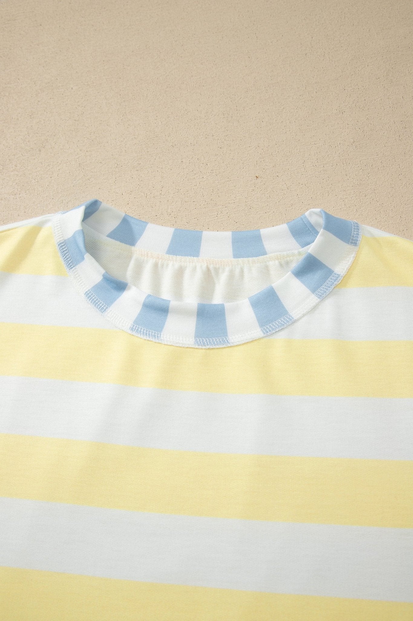 Stripe Patchwork Exposed Seam Oversized Top - Rooted & Reckless Co.