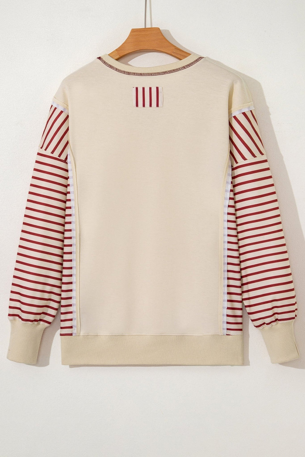 Stripe Patchwork Long Sleeve Knit Top - Rooted & Reckless Co.