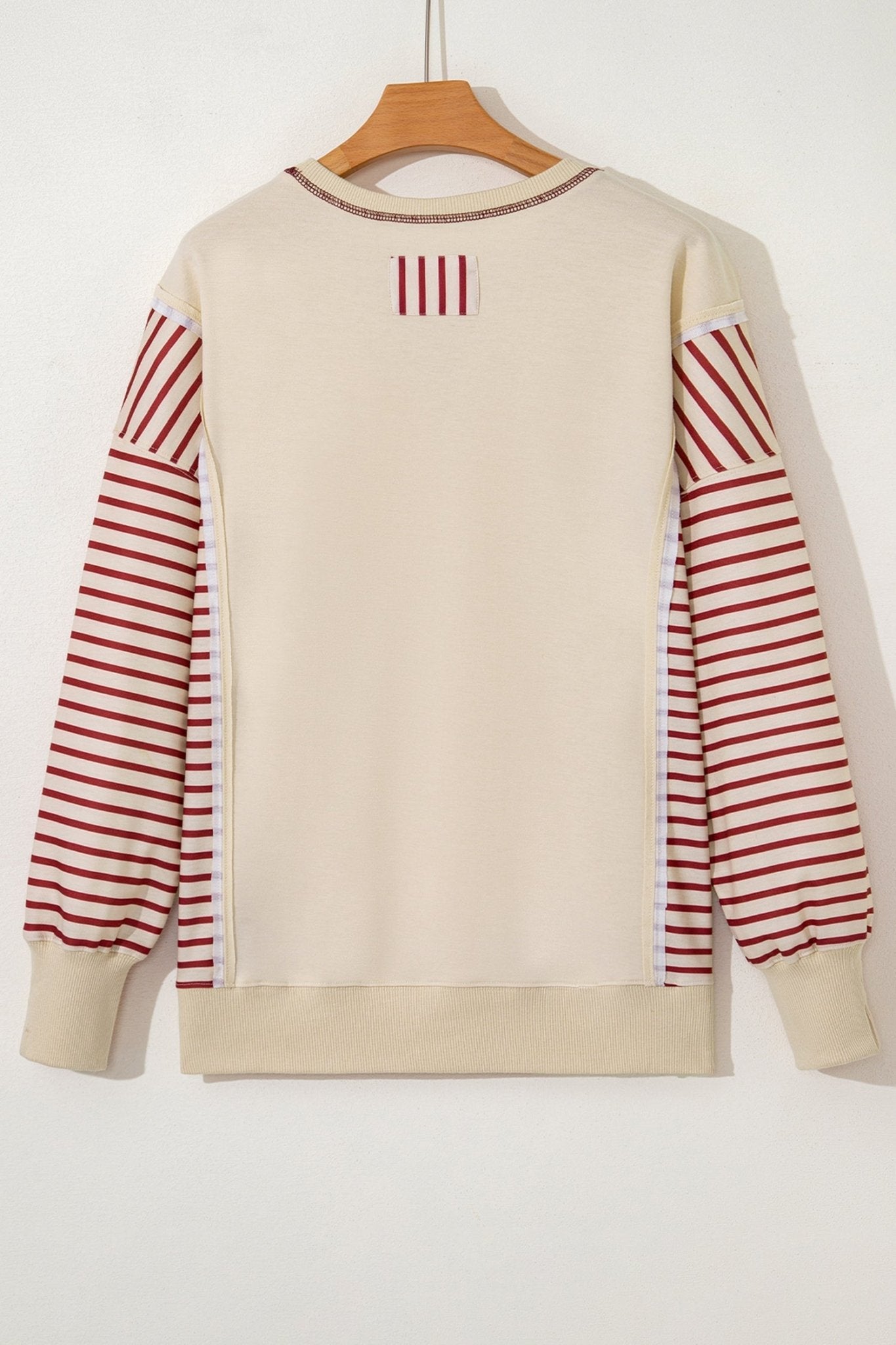 Stripe Patchwork Long Sleeve Knit Top - Rooted & Reckless Co.