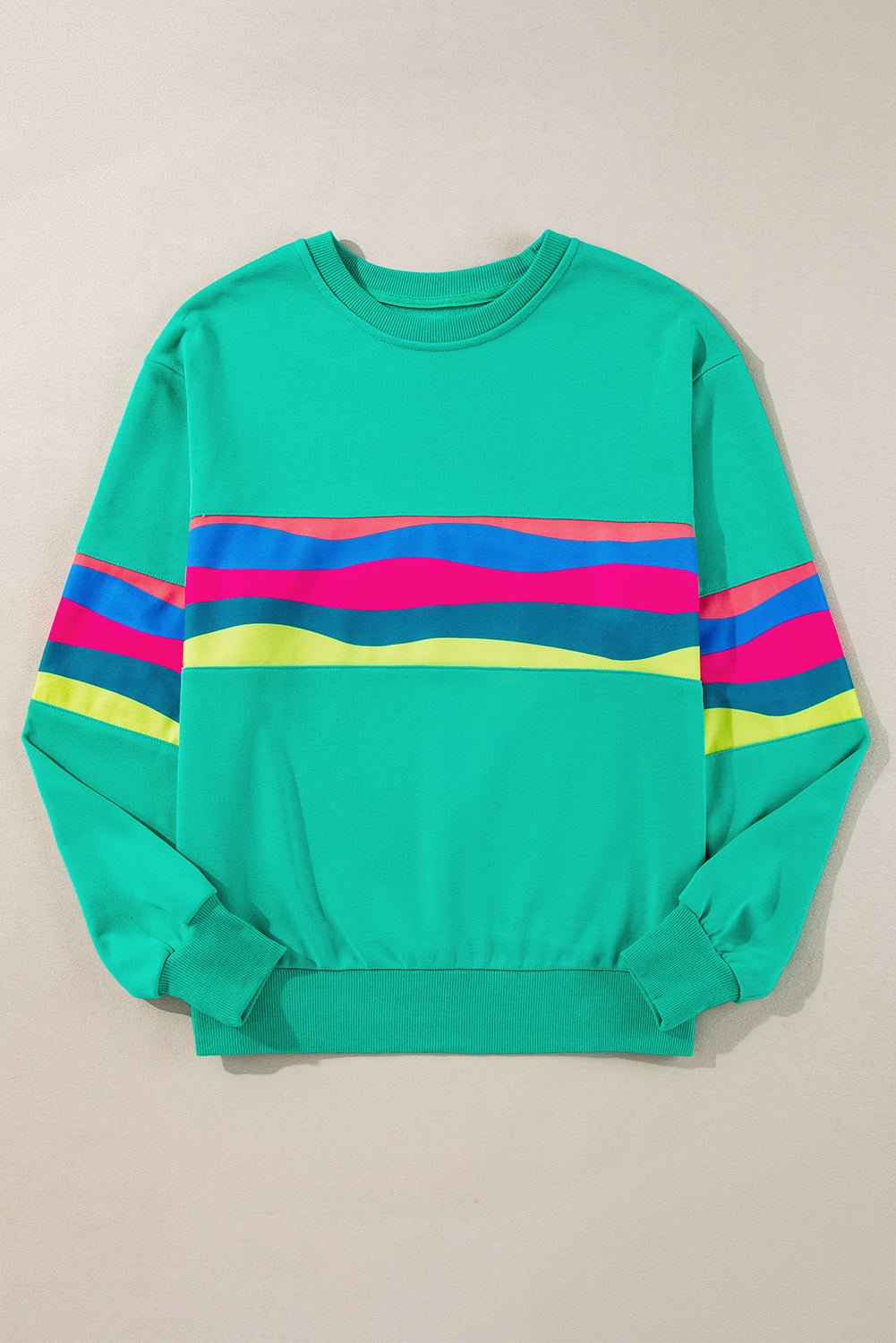 Stripe Patchwork Long Sleeve Top - Rooted & Reckless Co.