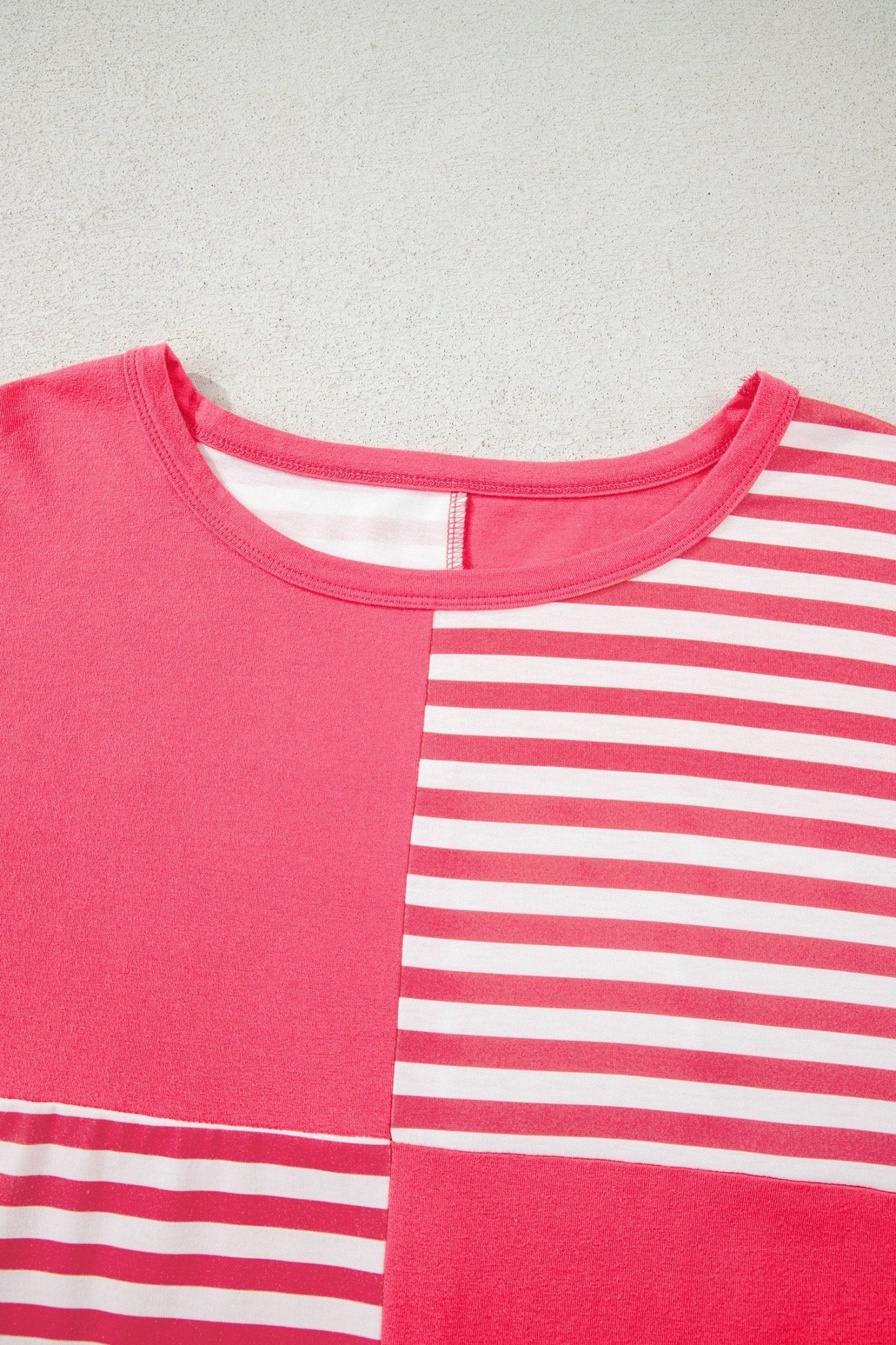 Stripe Patchwork Long Sleeve Tunic Top - Rooted & Reckless Co.