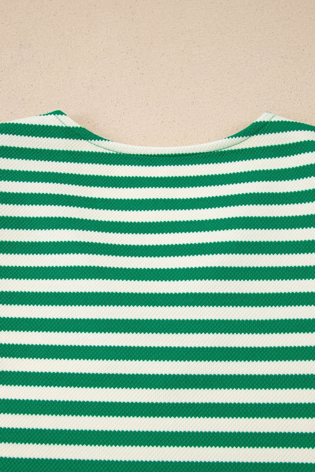 Stripe Patchwork Puff Short Sleeve V-Neck Blouse - Rooted & Reckless Co.