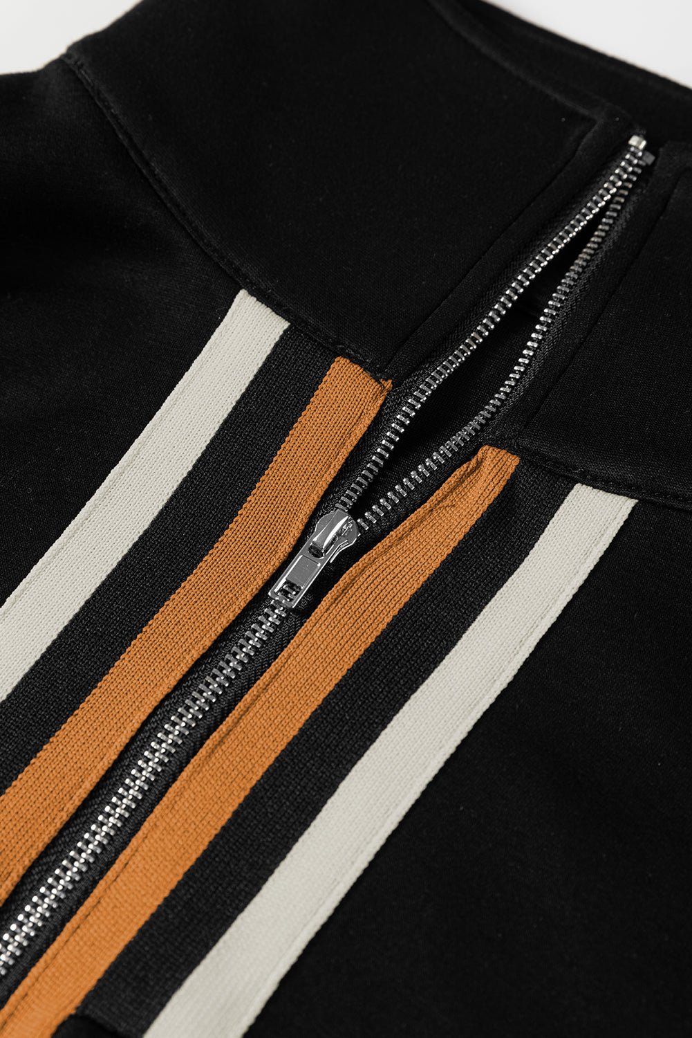 Stripe Patchwork Quarter-Zip Pullover and Pant Set - Rooted & Reckless Co.