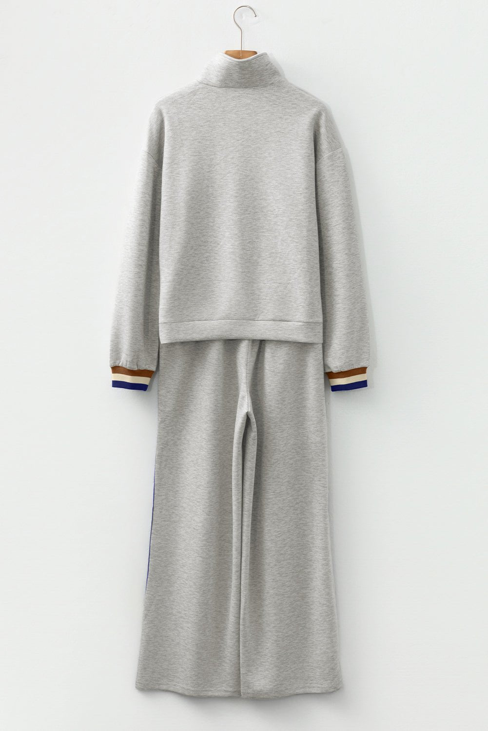Stripe Patchwork Quarter-Zip Pullover and Pant Set - Rooted & Reckless Co.