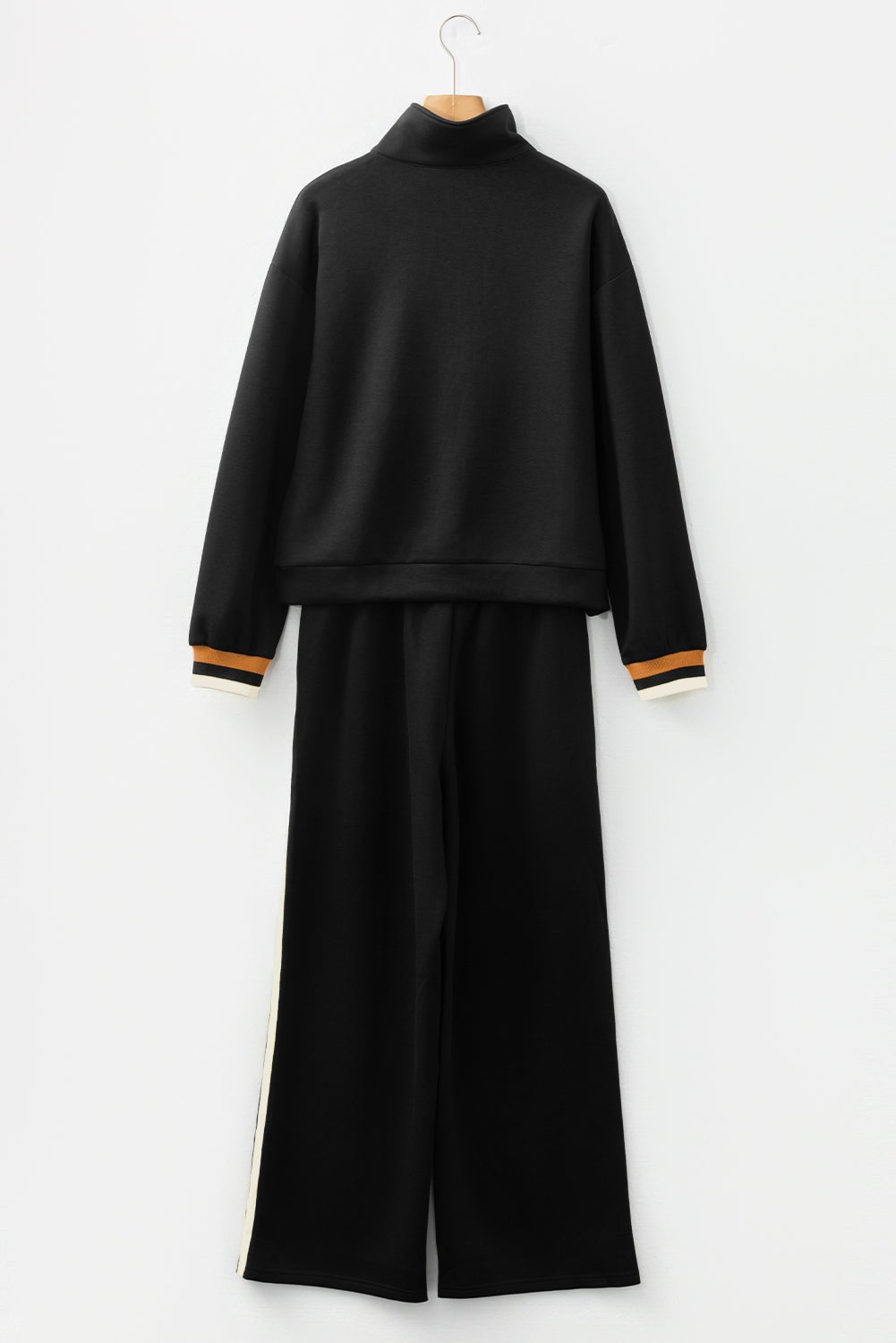 Stripe Patchwork Quarter-Zip Pullover and Pant Set - Rooted & Reckless Co.