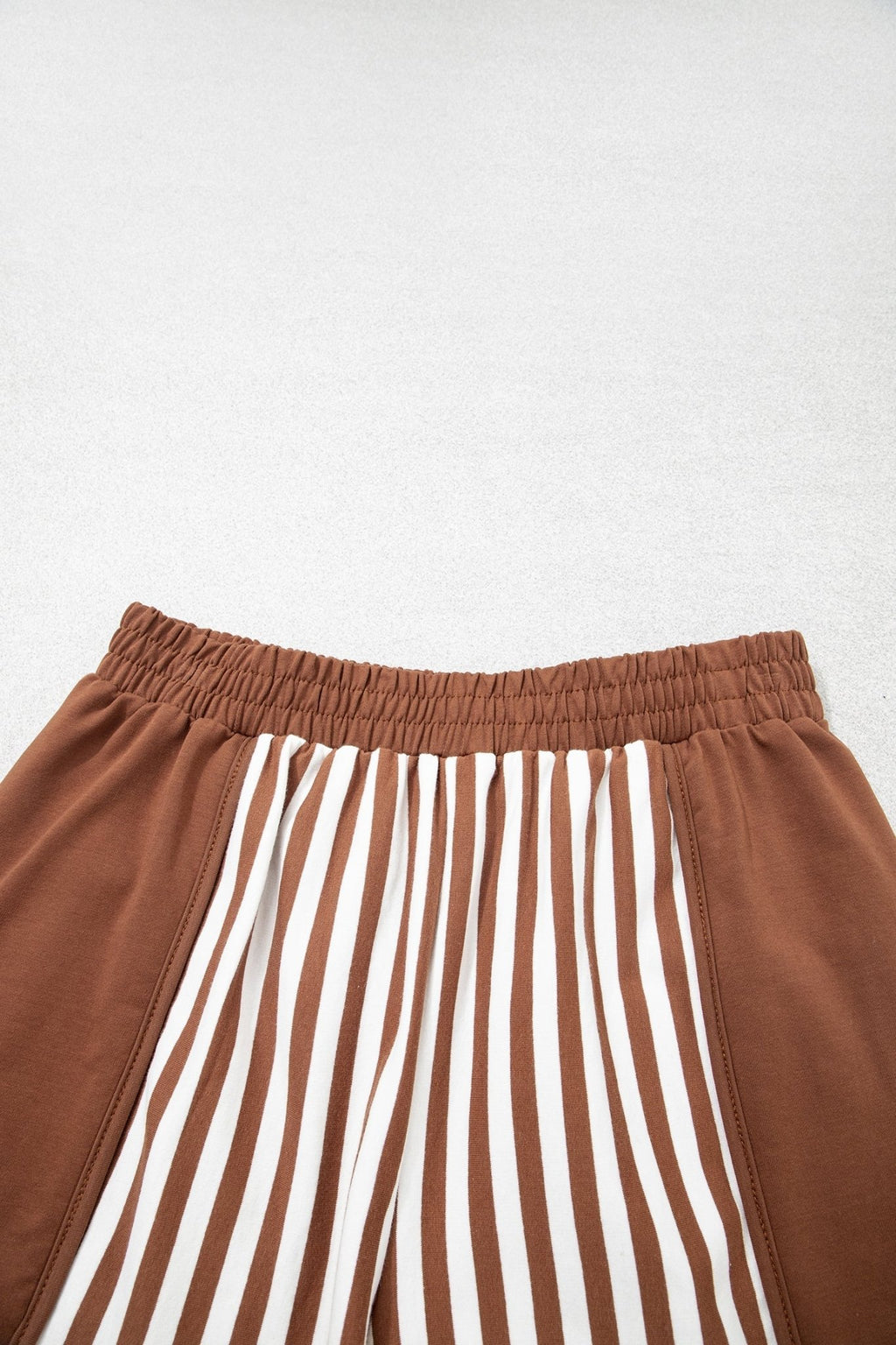 Stripe Patchwork Quarter Zip Sweatshirt & Shorts Set - Rooted & Reckless Co.