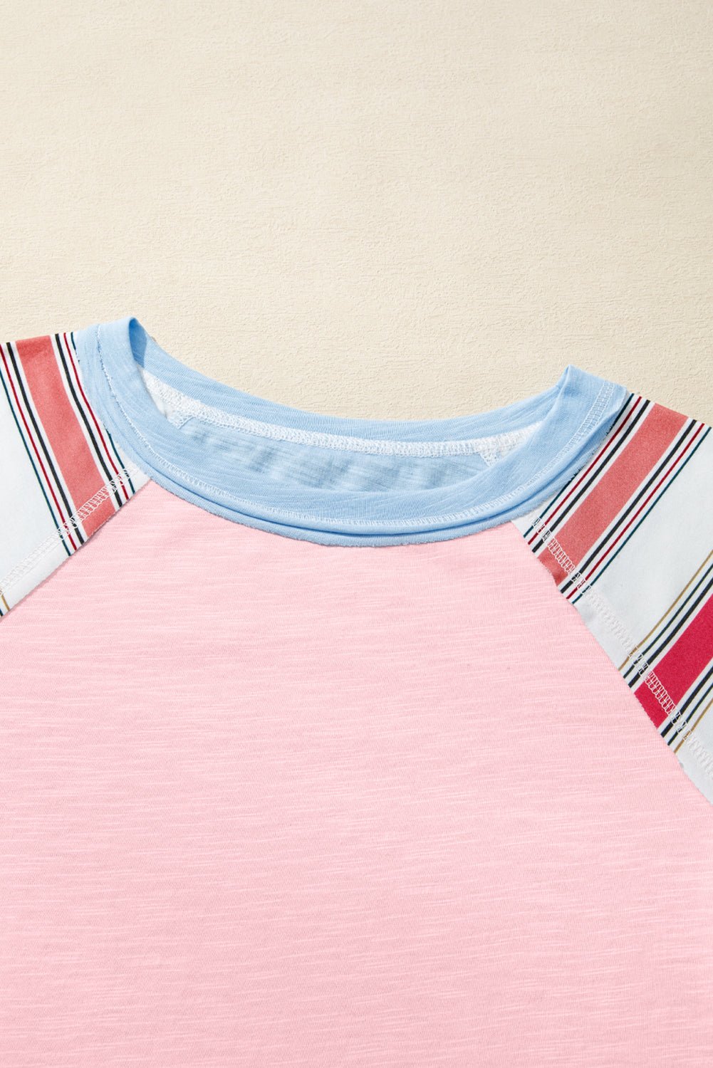 Stripe Patchwork Reverse Seam Long Sleeve Top - Rooted & Reckless Co.