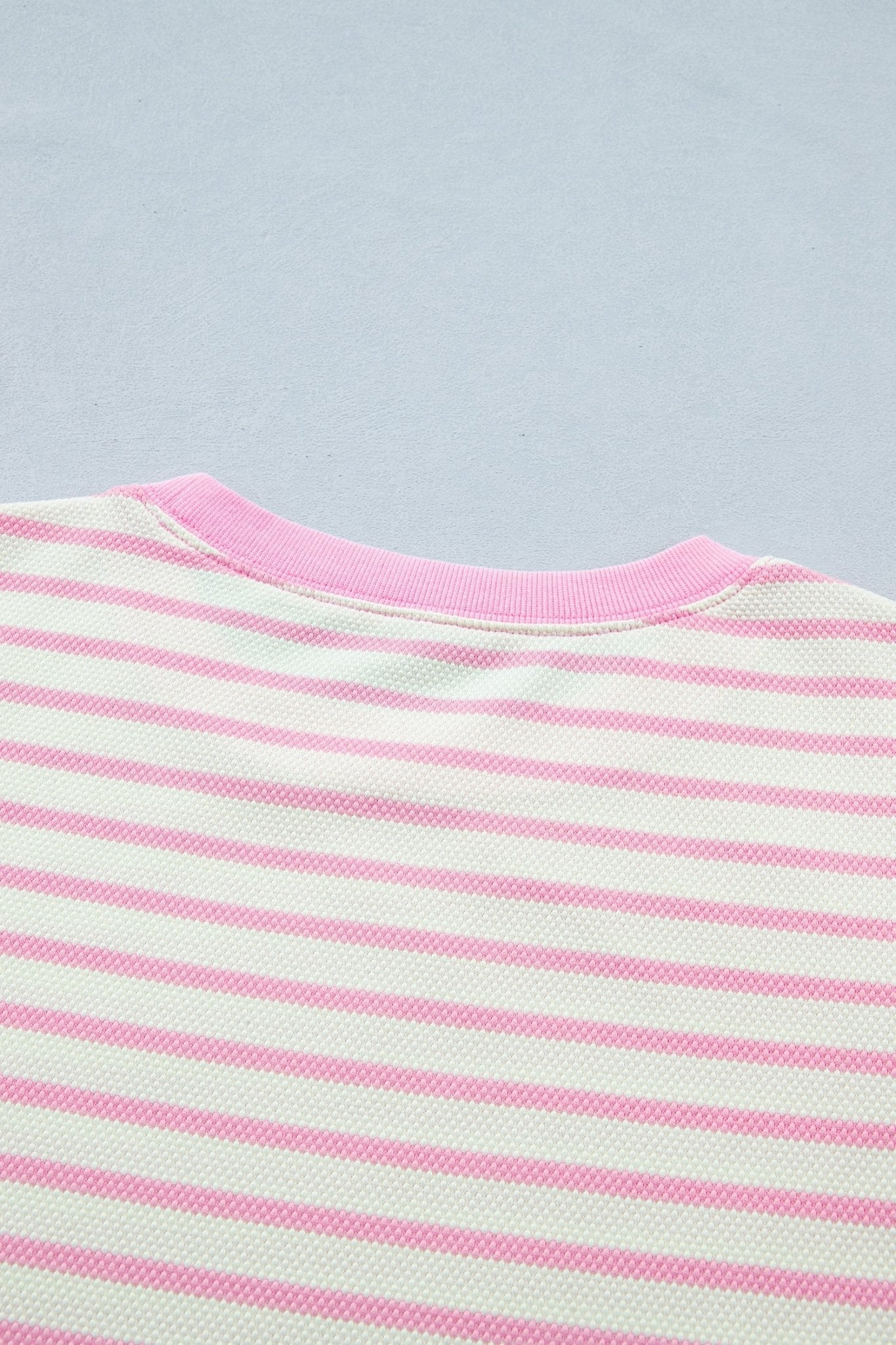 Stripe Patchwork Ruffle Short Sleeve Blouse - Rooted & Reckless Co.