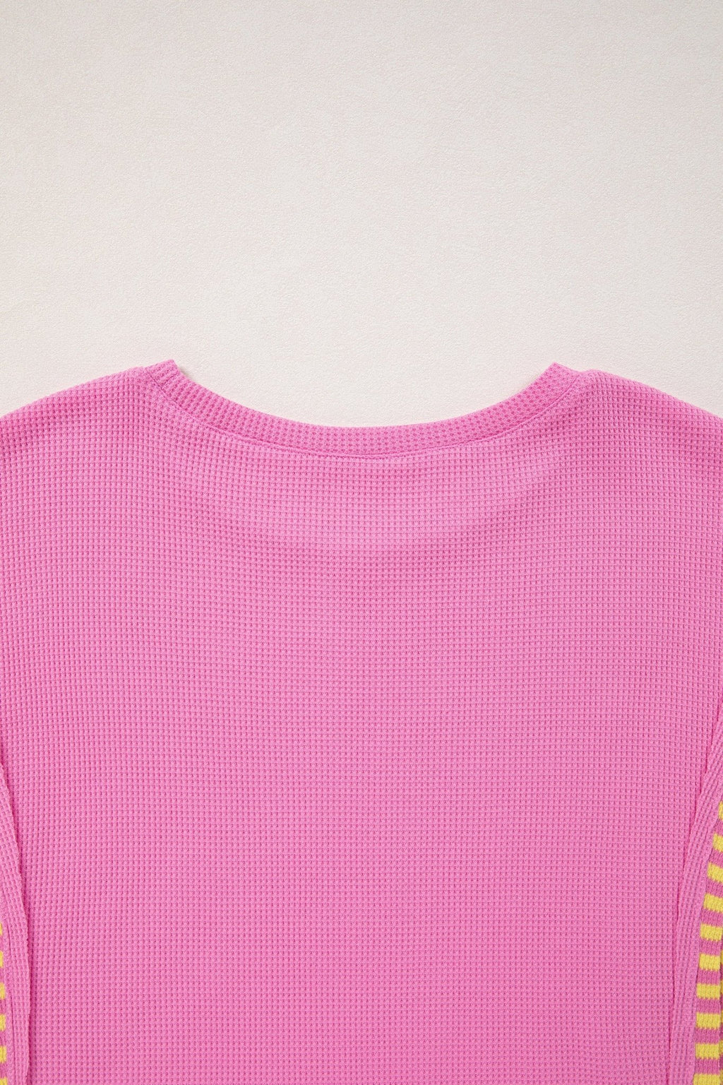 Stripe Patchwork Waffle Knit Loose T-Shirt - Rooted & Reckless Co.