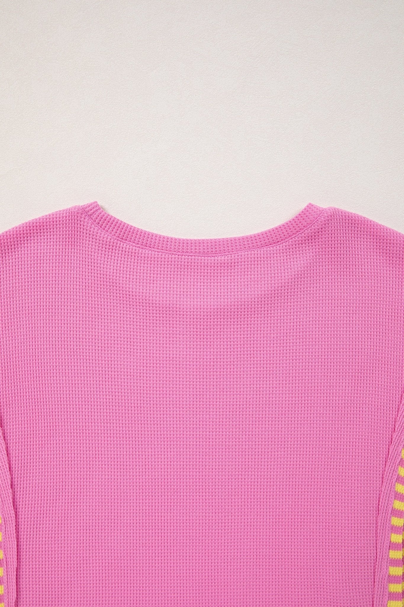 Stripe Patchwork Waffle Knit Loose T-Shirt - Rooted & Reckless Co.