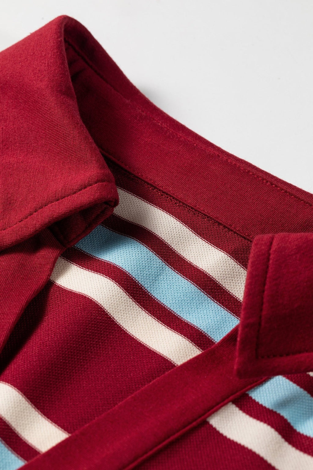 Stripe Polo Collar Long Sleeve T-Shirt Mini Dress - Rooted & Reckless Co.