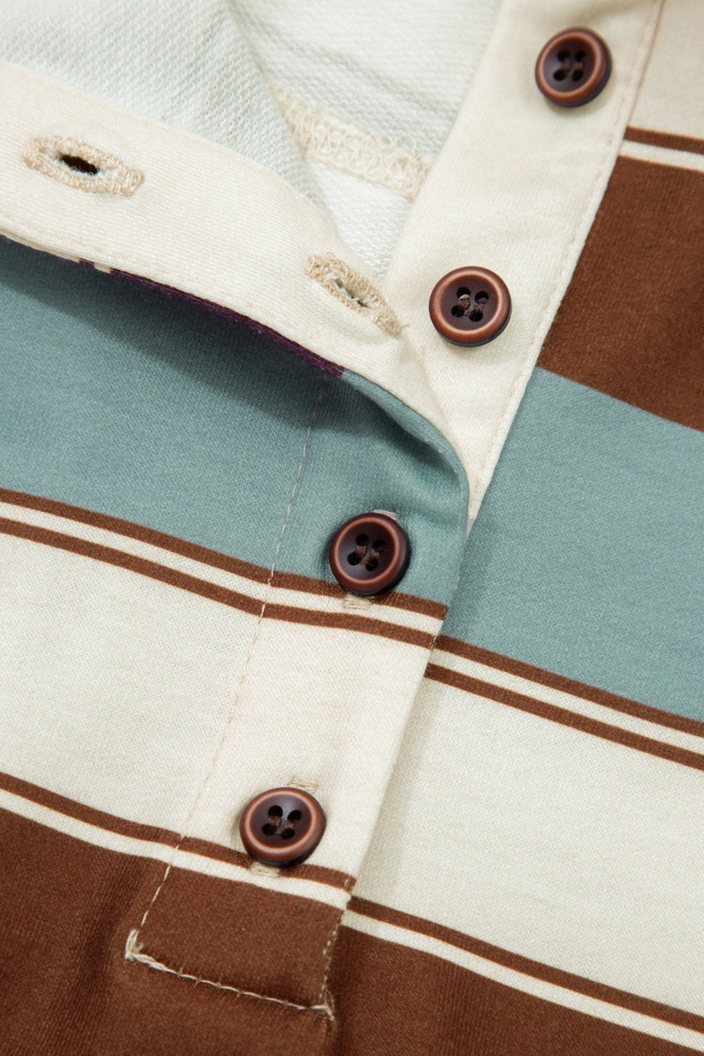 Stripe Polo Collar Tee and Patchwork Shorts Set - Rooted & Reckless Co.