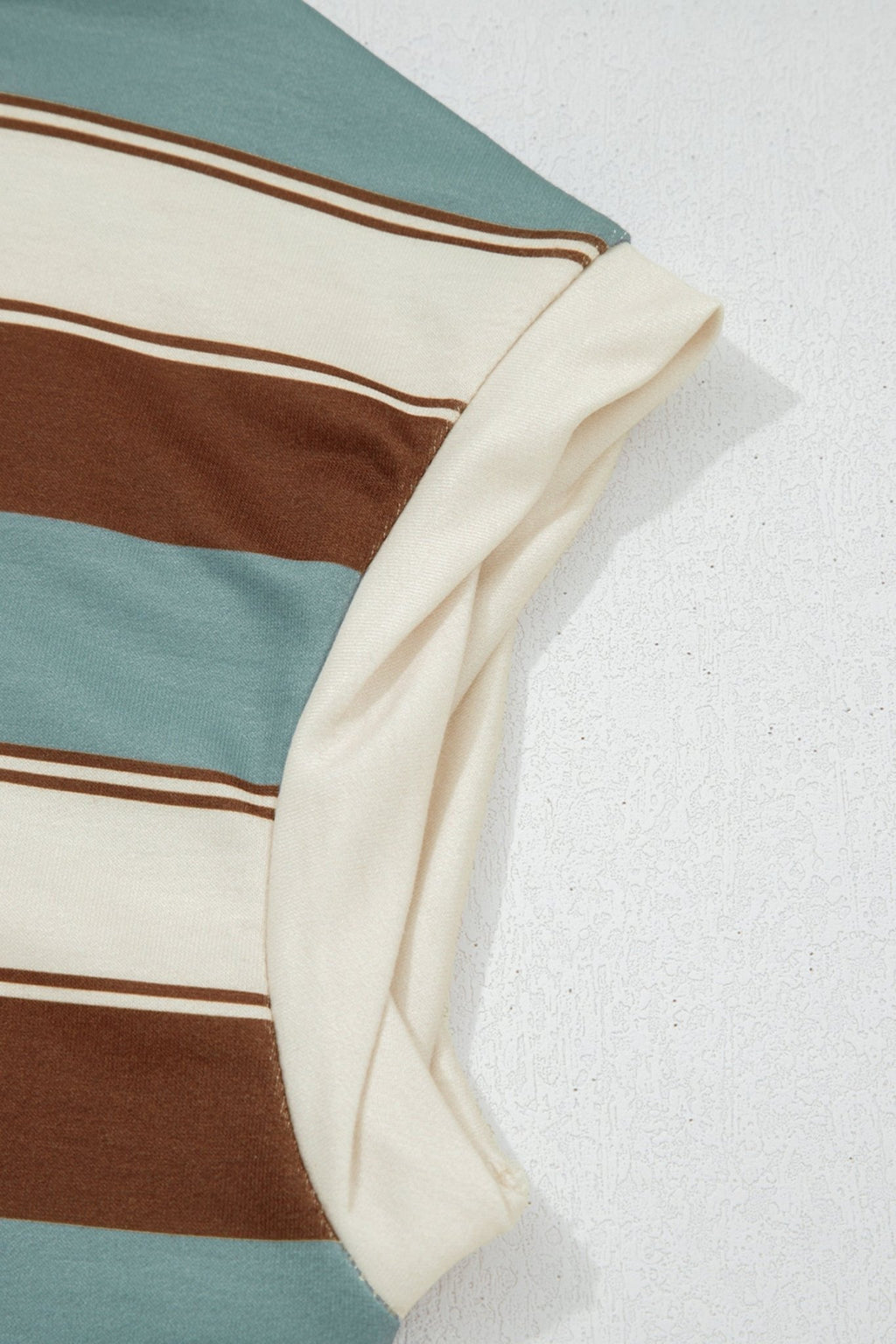 Stripe Polo Collar Tee and Patchwork Shorts Set - Rooted & Reckless Co.