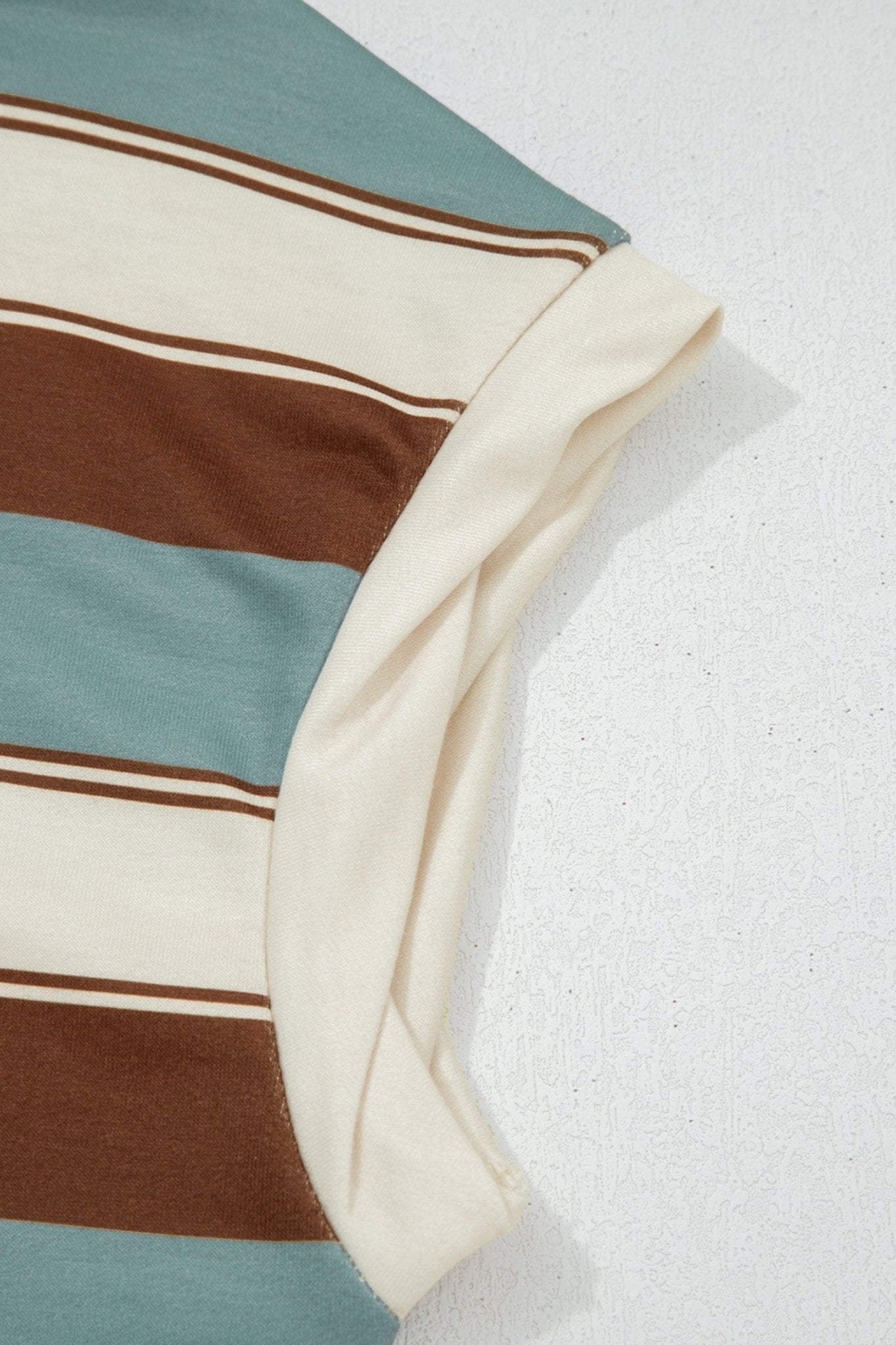 Stripe Polo Collar Tee and Patchwork Shorts Set - Rooted & Reckless Co.