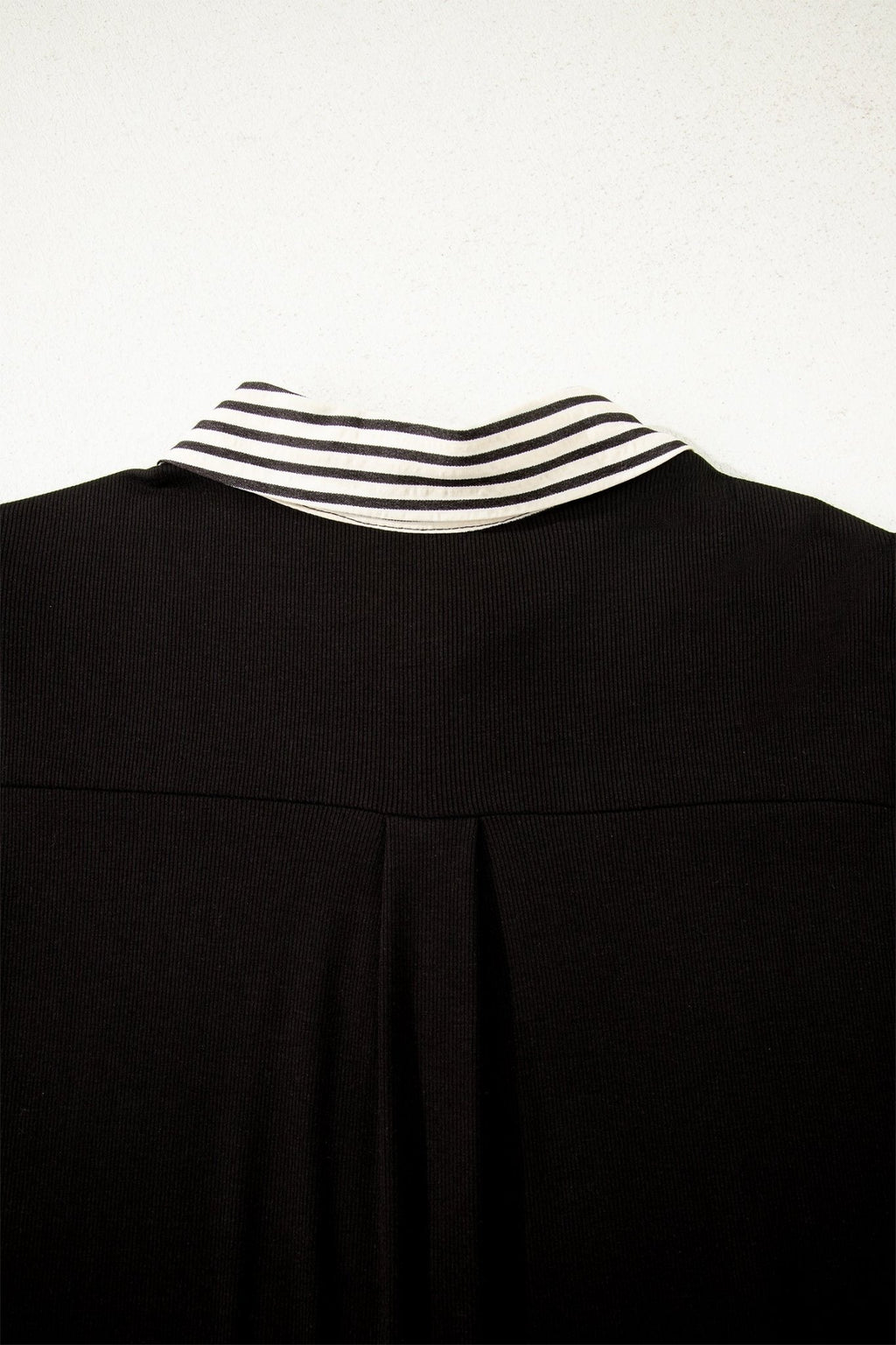 Stripe Polo Collar Tied Short Sleeve Mini Dress - Rooted & Reckless Co.