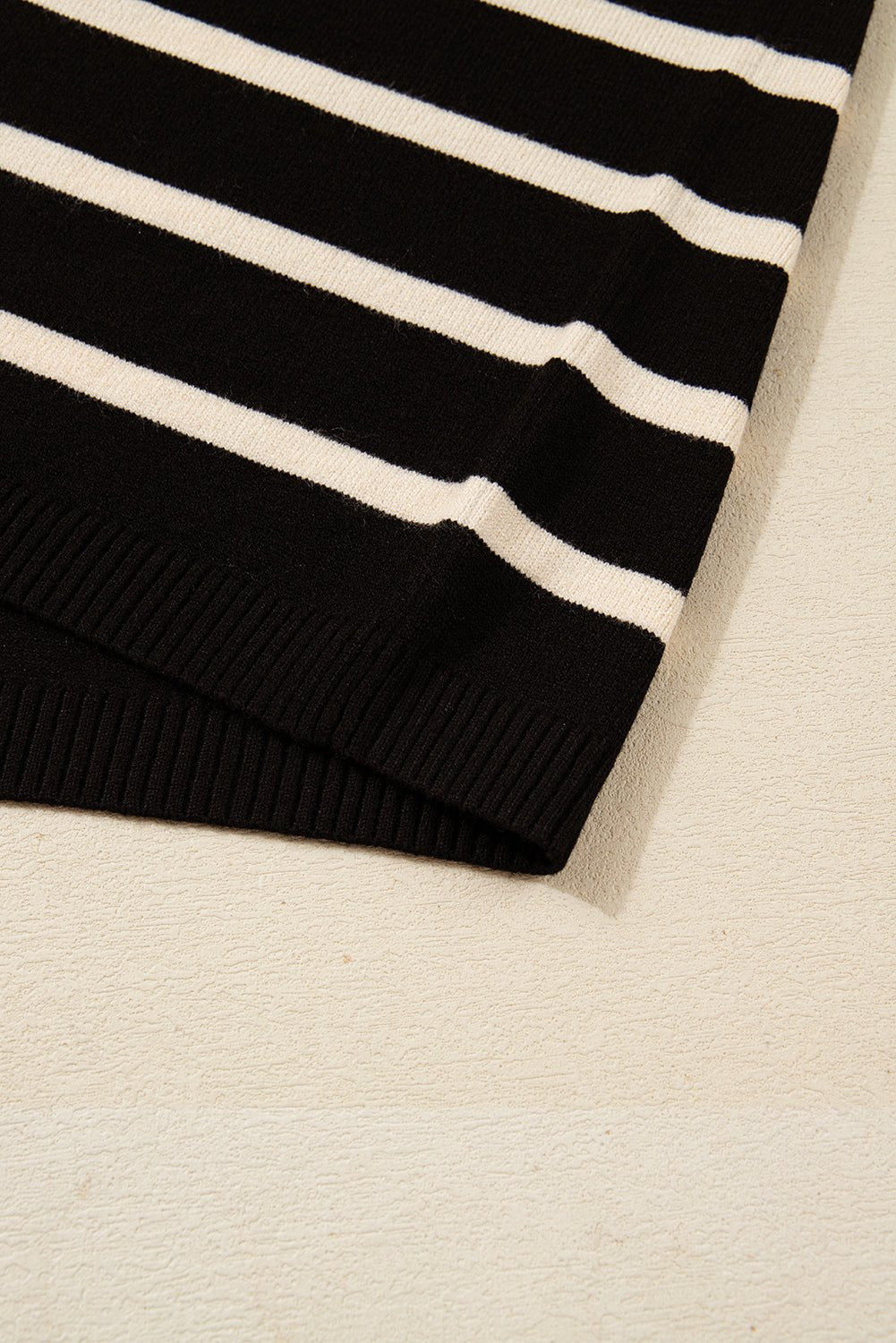 Stripe Puff Sleeve Collared Sweater Mini Dress - Rooted & Reckless Co.