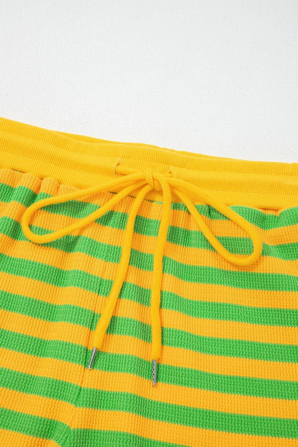Stripe Puff Sleeve T-Shirt & Drawstring Shorts Set - Rooted & Reckless Co.